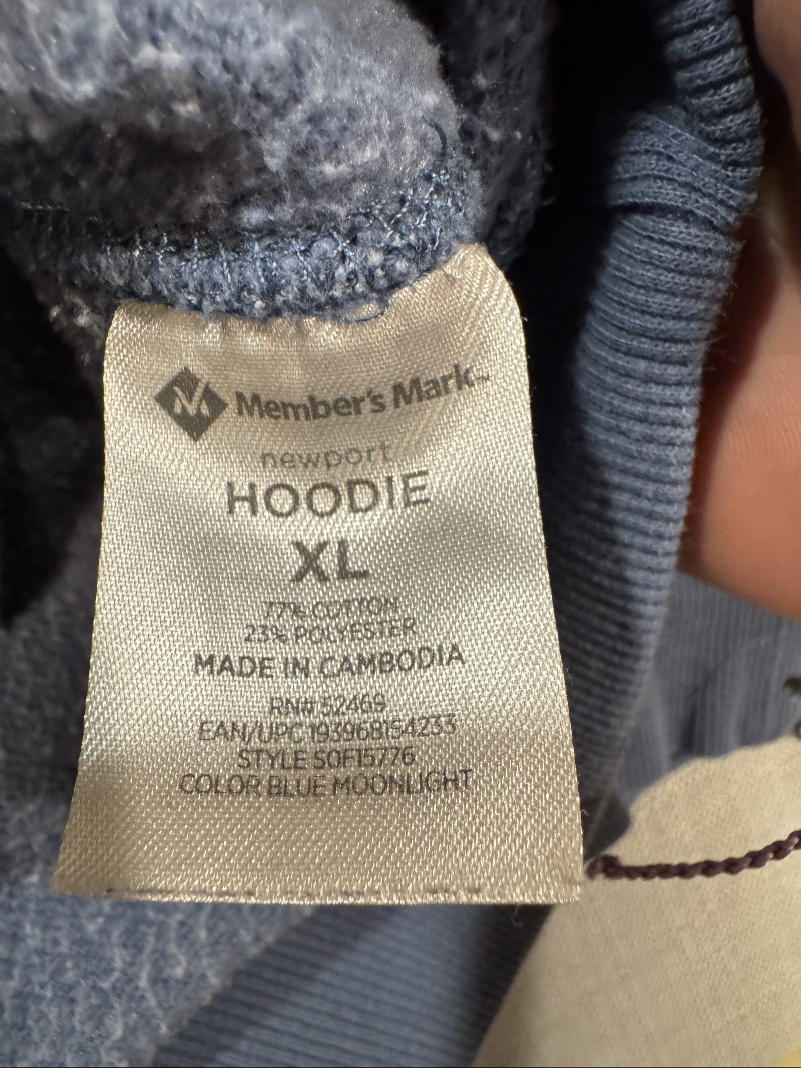 Adult Newport Hoodie Pullover Sweatshirt – Blue – XL image 5