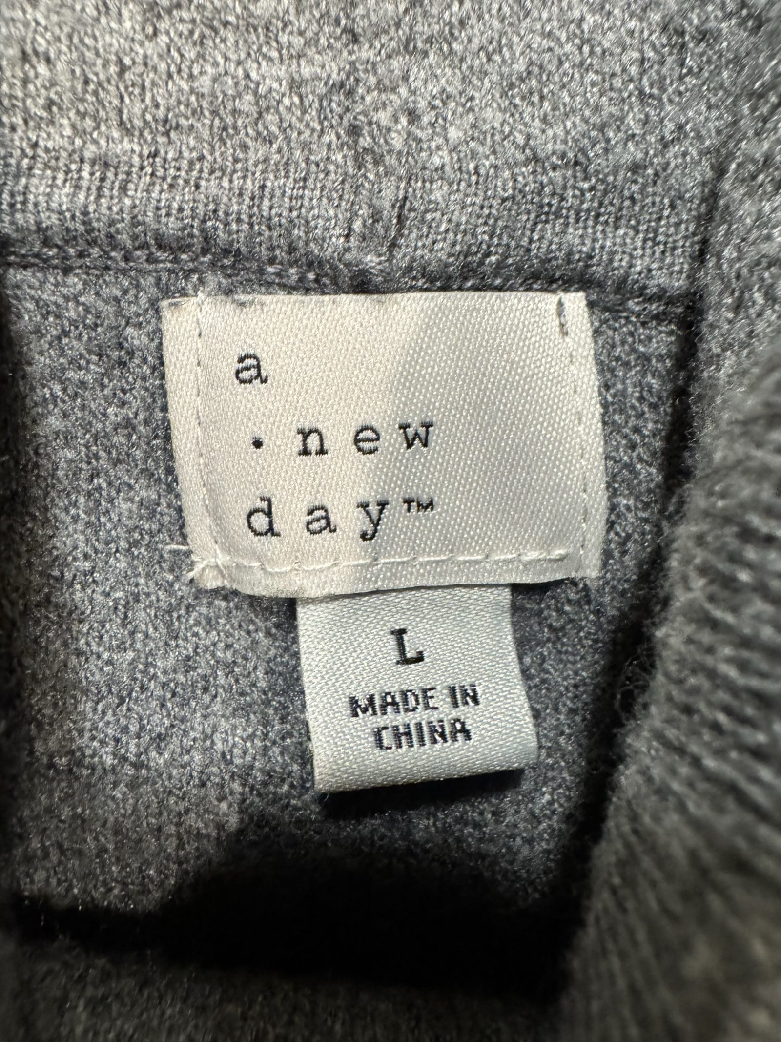 Women’s A New Day Drawstring Knit Sweater – Heather Gray – Large image 3