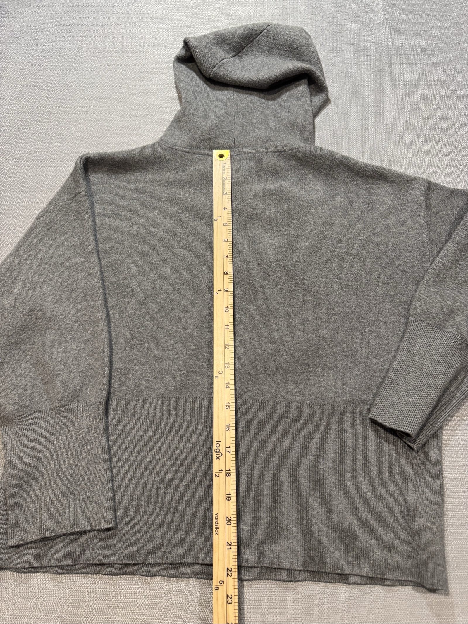 Women’s A New Day Drawstring Knit Sweater – Heather Gray – Large image 6