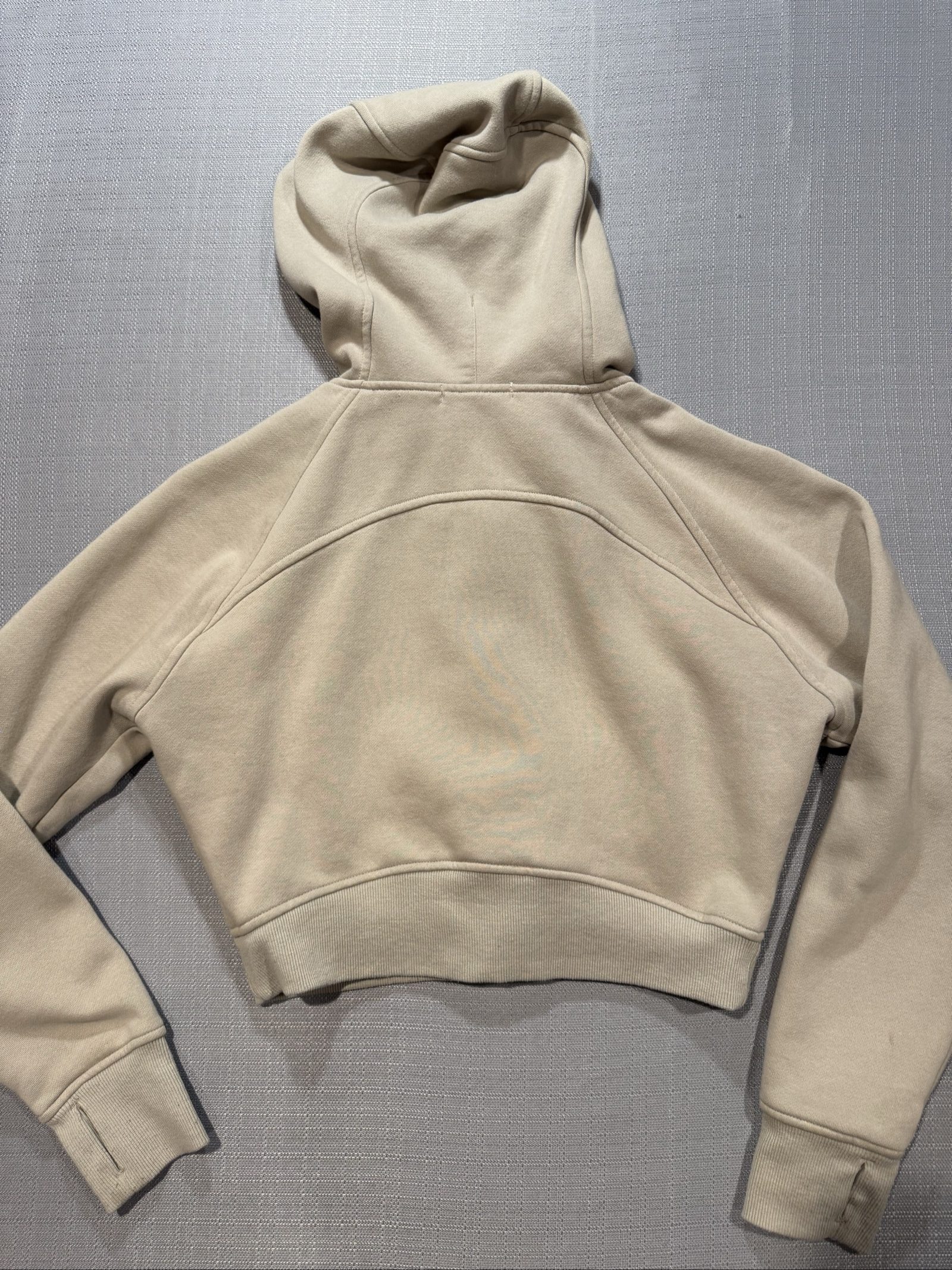 Women’s Namatime Full Zip Fleece Lined Hoodie – Cream Beige – Medium image 5