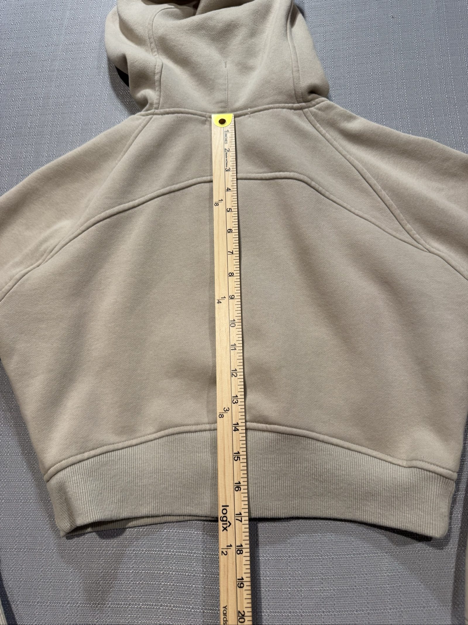 Women’s Namatime Full Zip Fleece Lined Hoodie – Cream Beige – Medium image 7