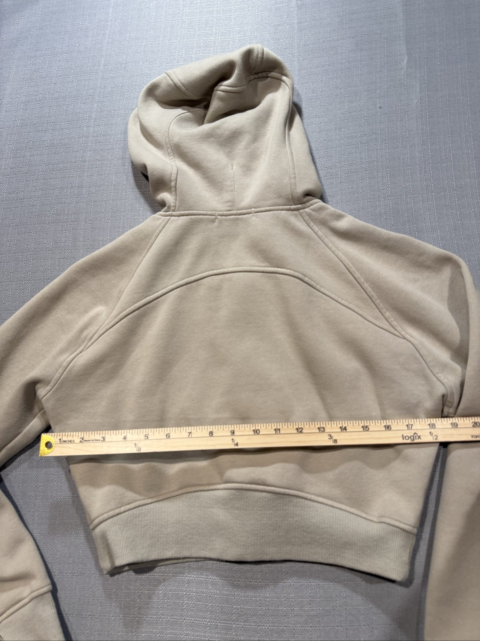Women’s Namatime Full Zip Fleece Lined Hoodie – Cream Beige – Medium image 8