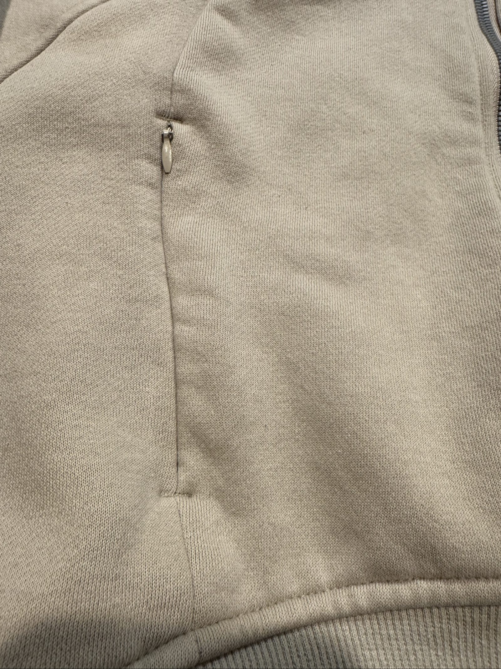 Women’s Namatime Full Zip Fleece Lined Hoodie – Cream Beige – Medium image 9