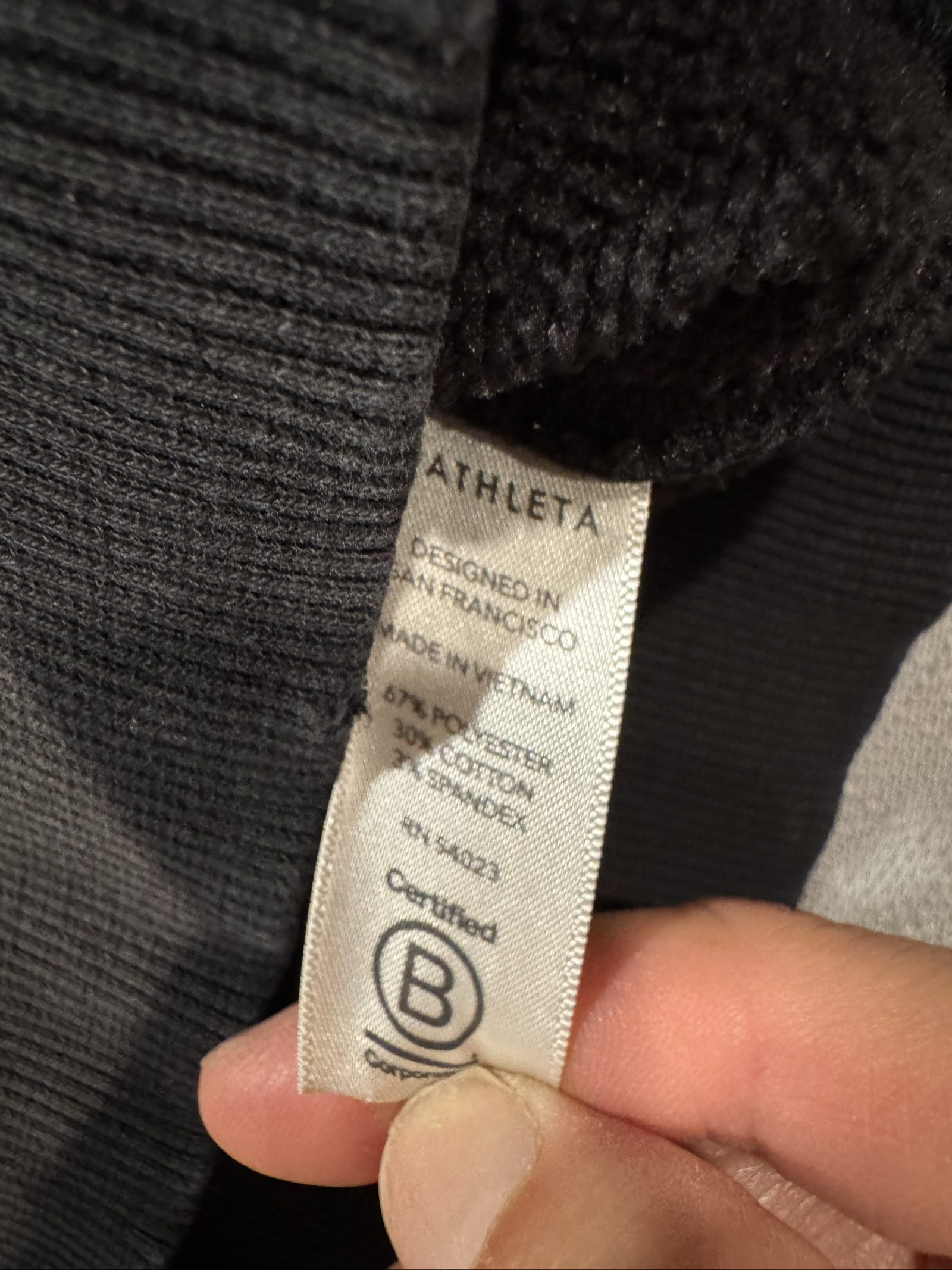 Women’s Athleta Quarter Zip Pullover Sweatshirt – Black – Medium image 4
