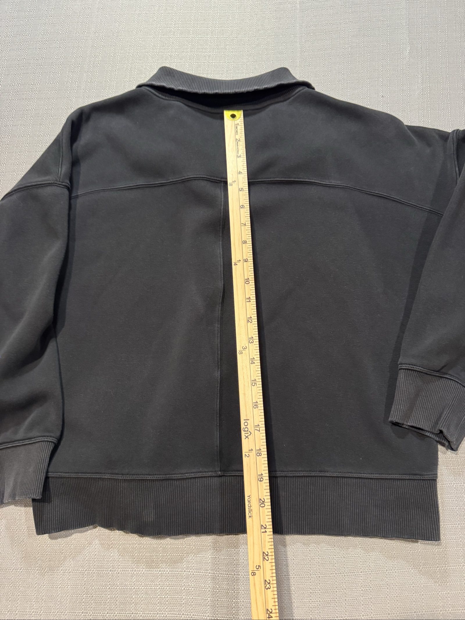 Women’s Athleta Quarter Zip Pullover Sweatshirt – Black – Medium image 6