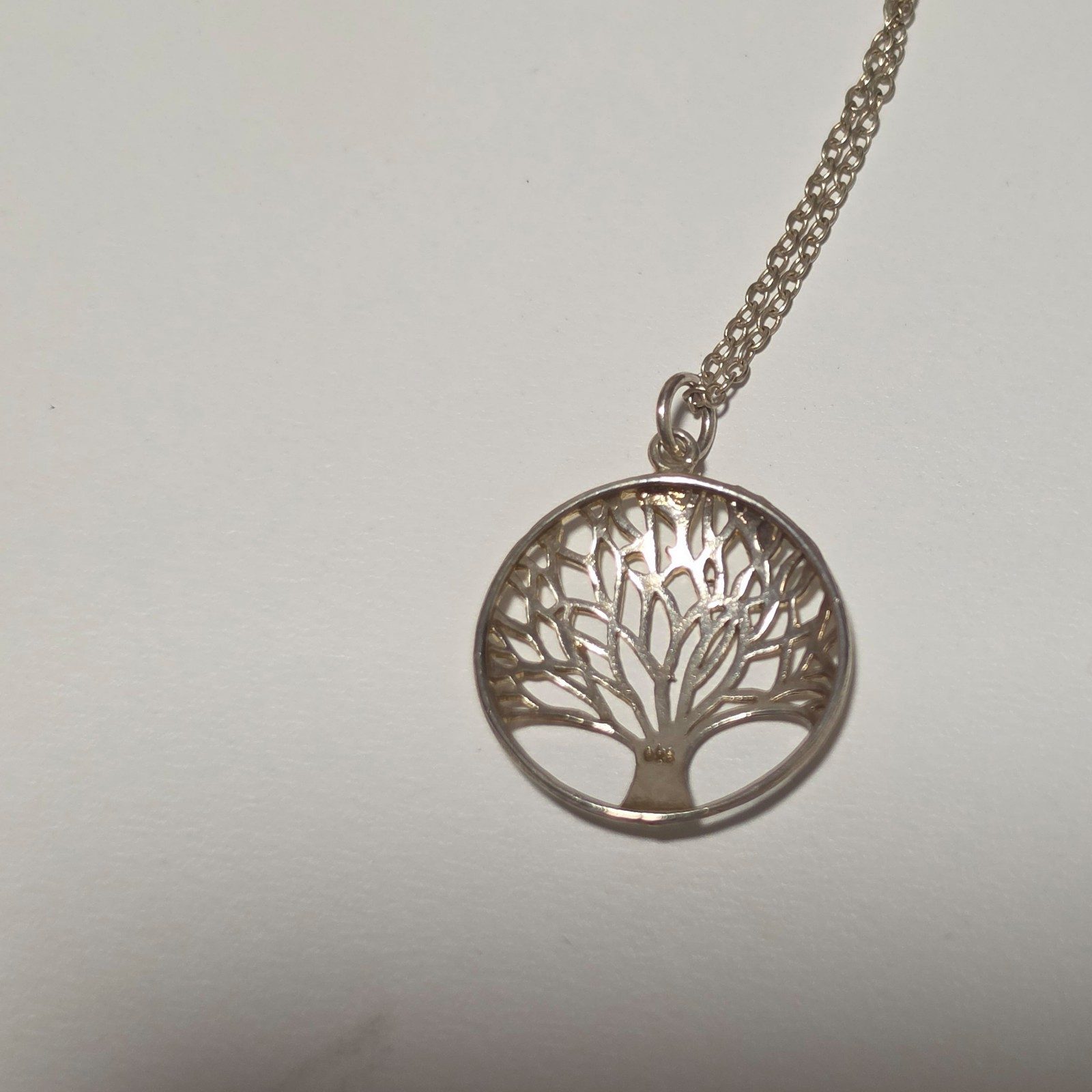 925 Tree of Life Silver Pendant Necklace .b8 image 3