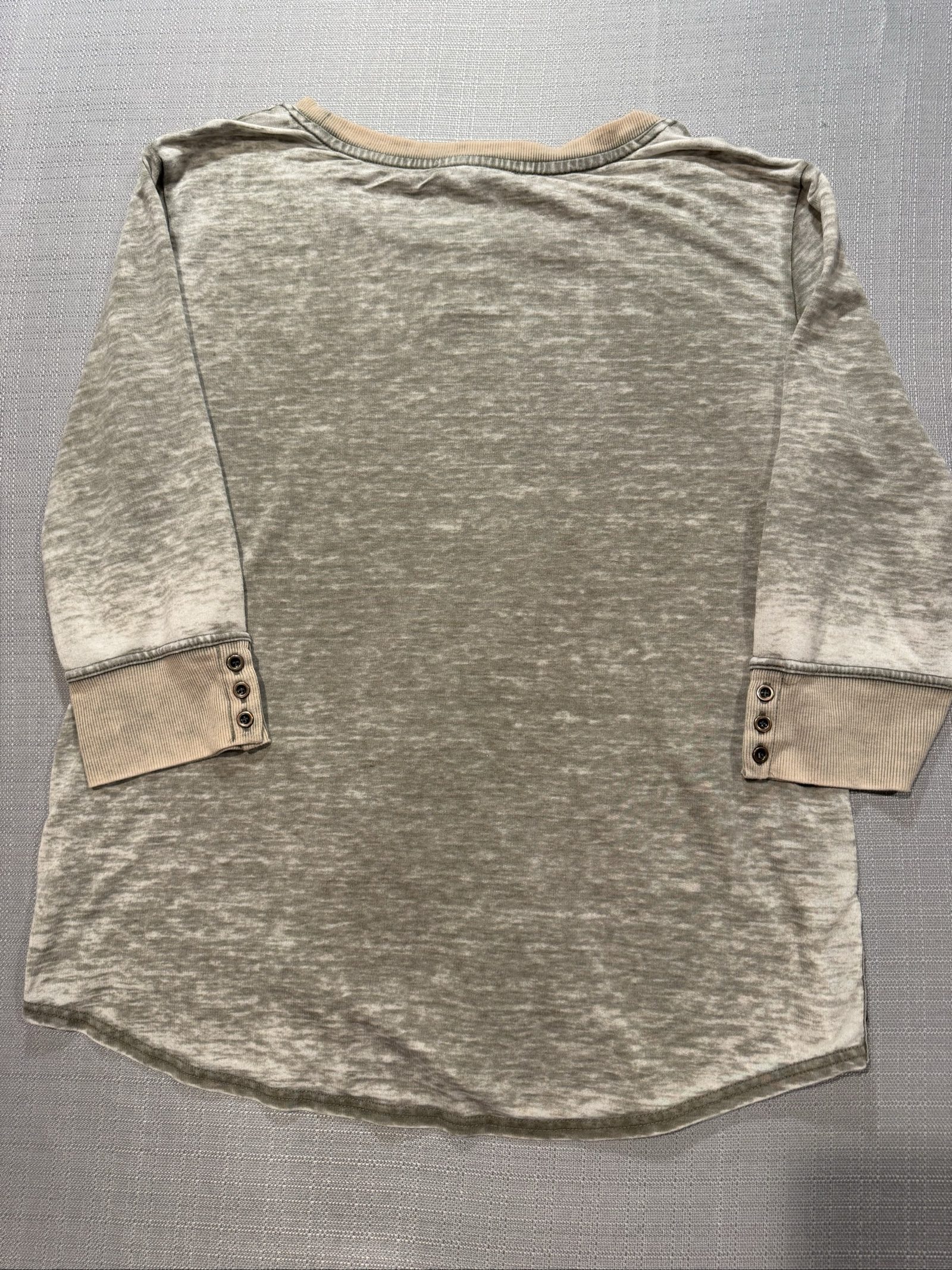 Women's Jane Delancey 3/4 Length Sleeve Crewneck T-Shirt – Heather Gray – Large image 9
