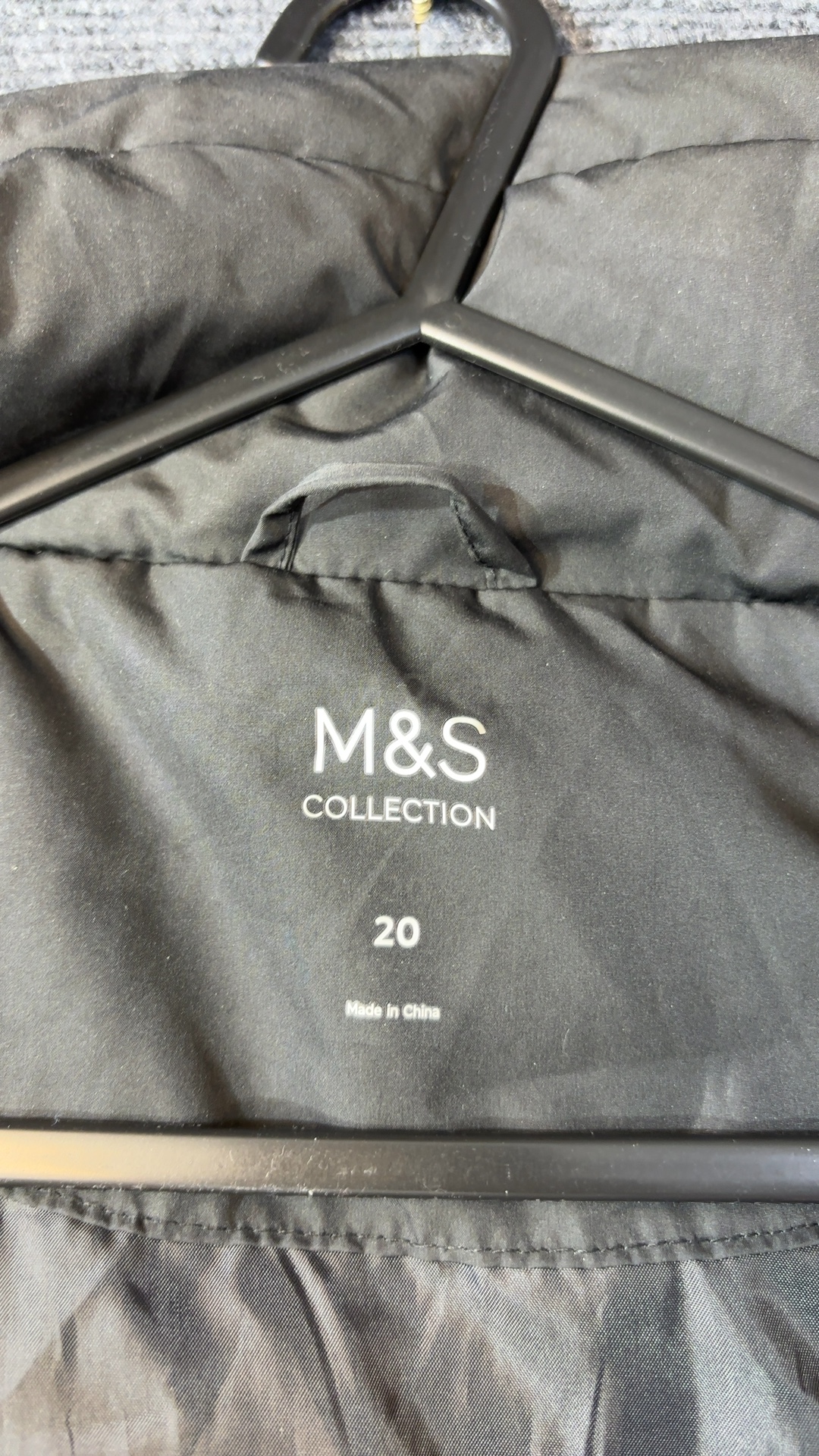 M&S Black Puffer Gilet Vest UK 20 Quilted Sleeveless Jacket image 7