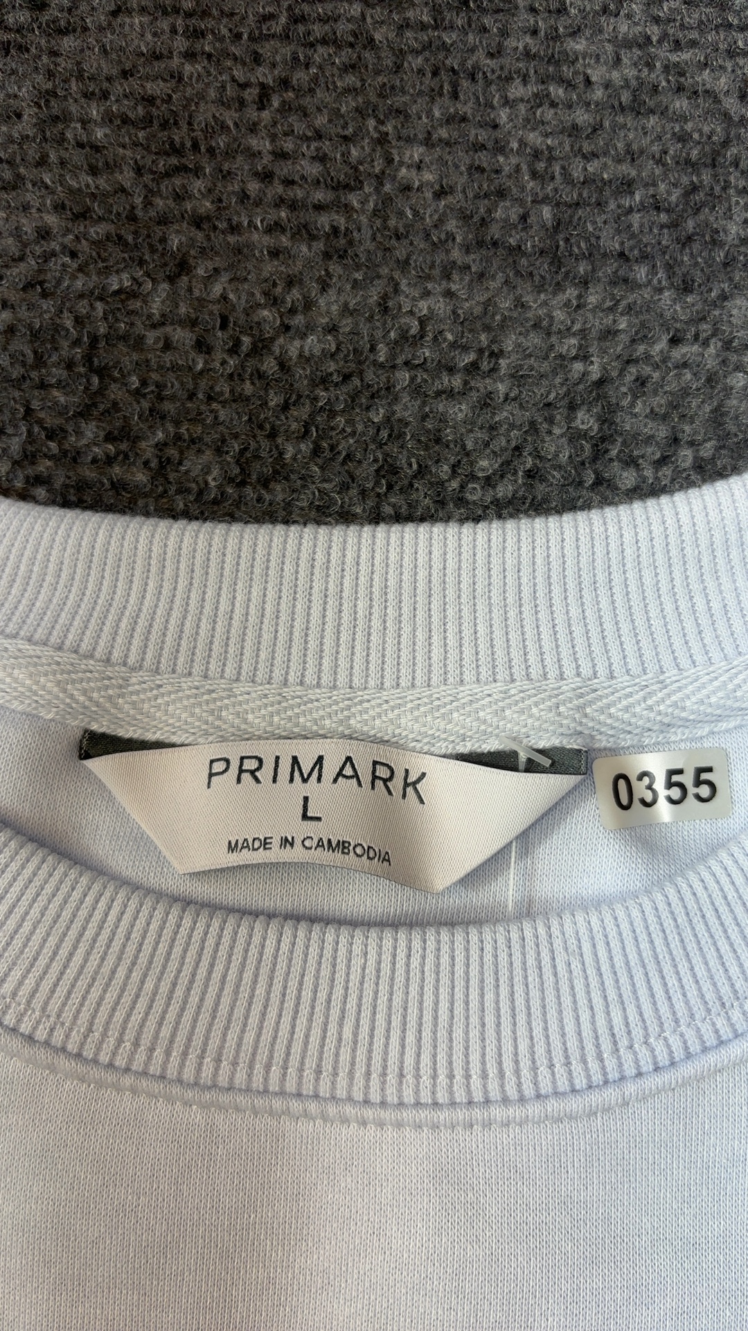 Primark Light Blue Sweatshirt Large Cotton Polyester excellent condition image 2