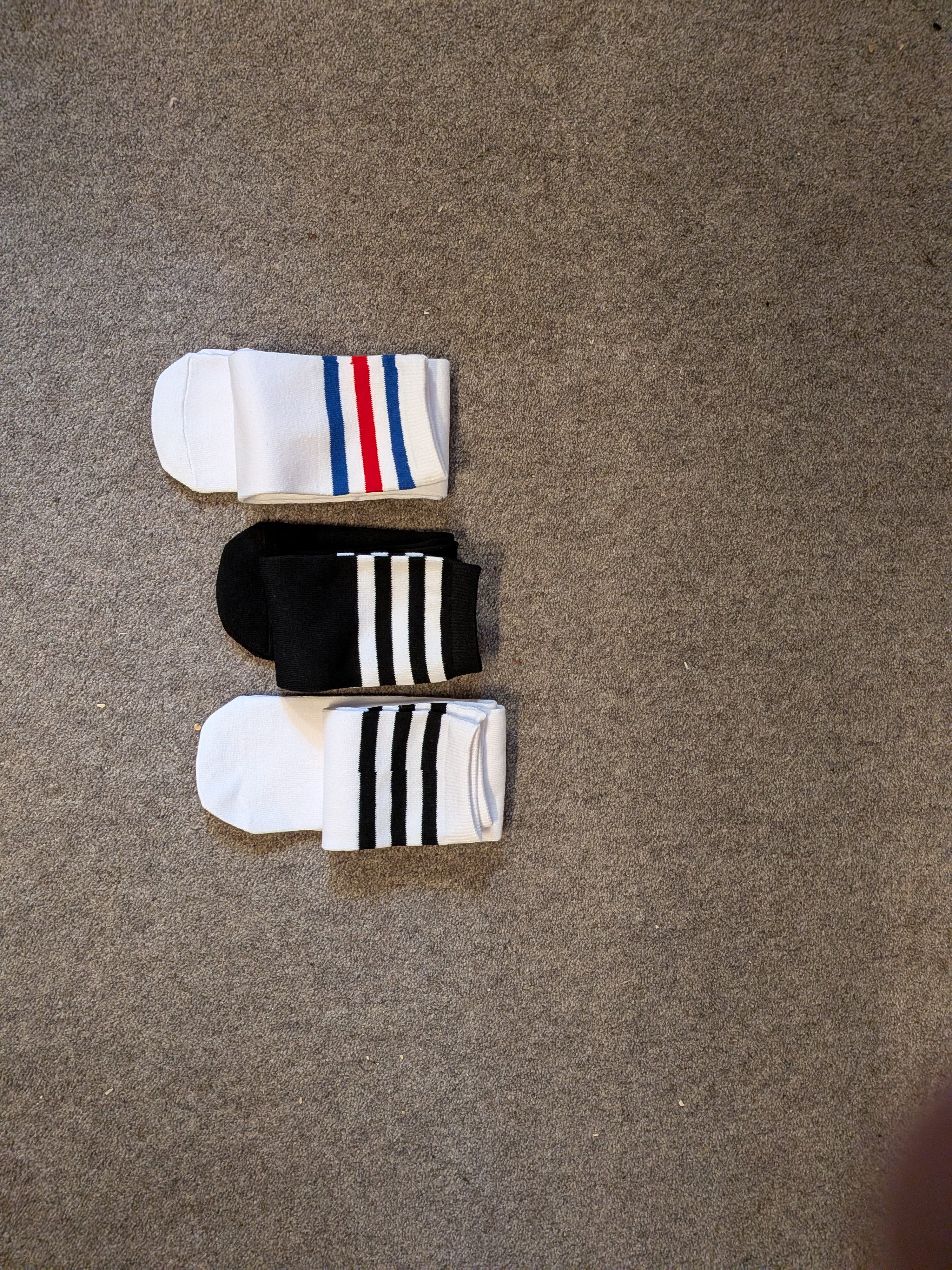 3-pack kids retro striped crew socks 6-10 image 3