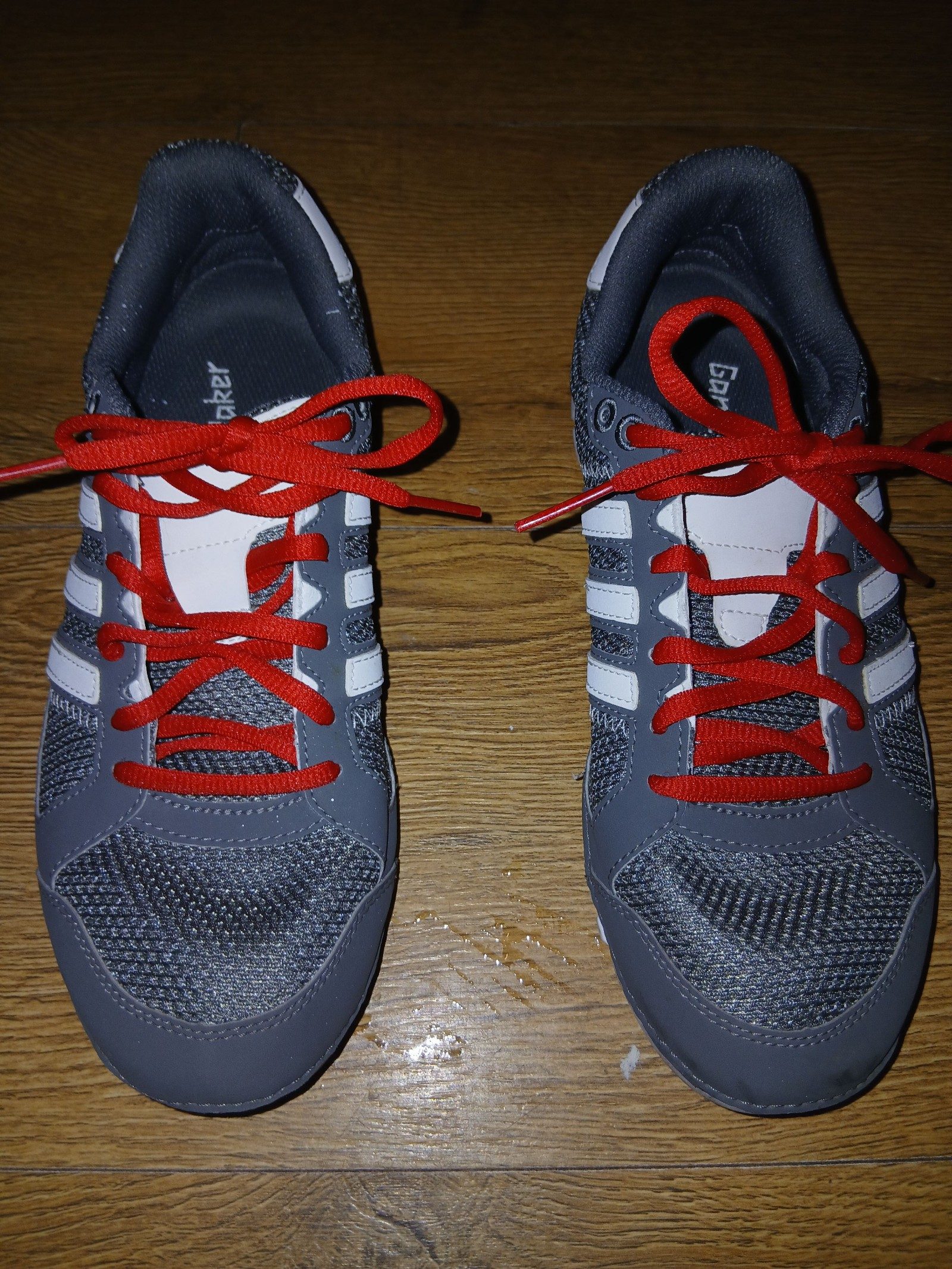 Adidas Grey & White Mesh & Synthetic Sneakers UK 8 image 5
