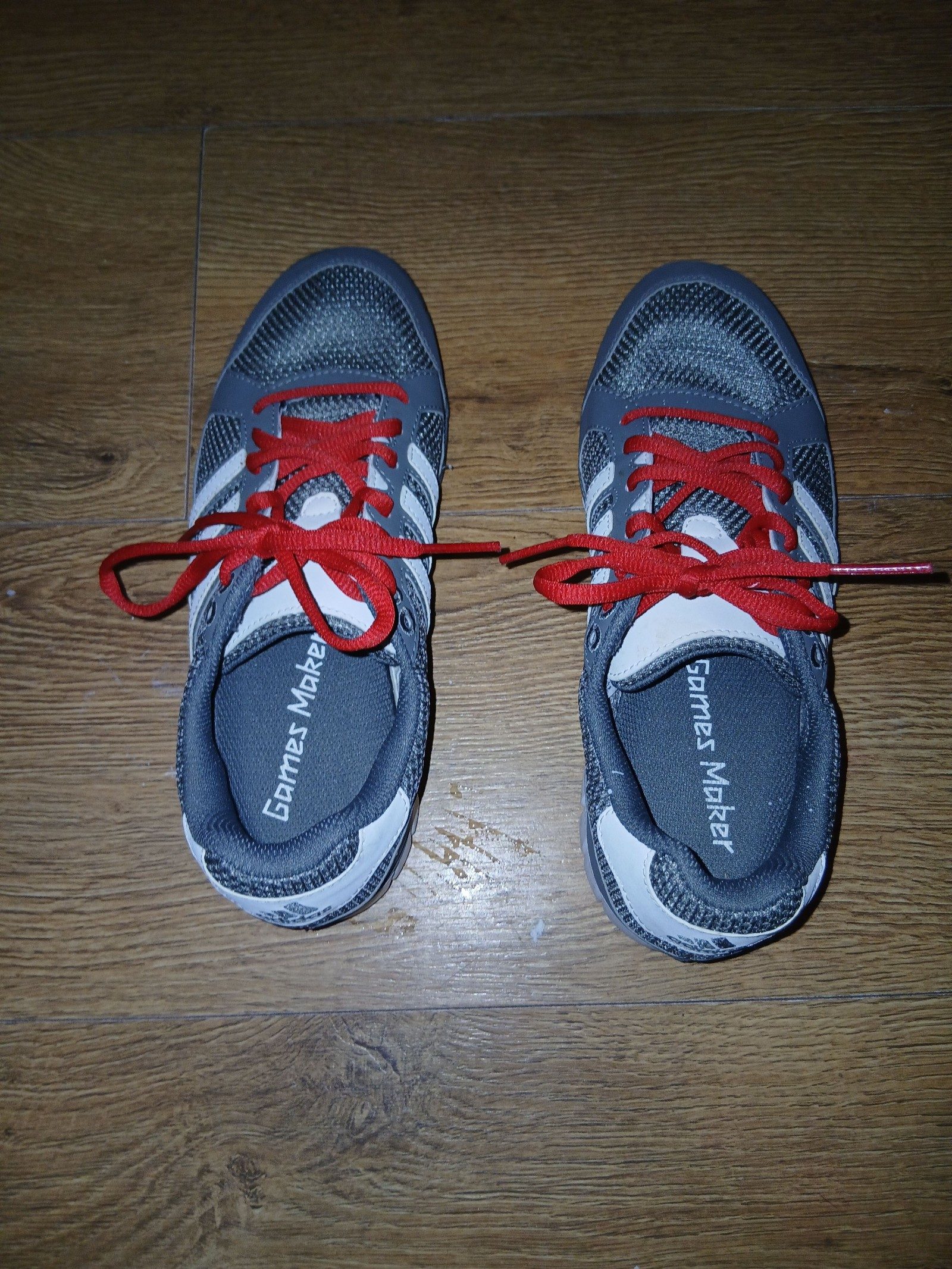 Adidas Grey & White Mesh & Synthetic Sneakers UK 8 image 6