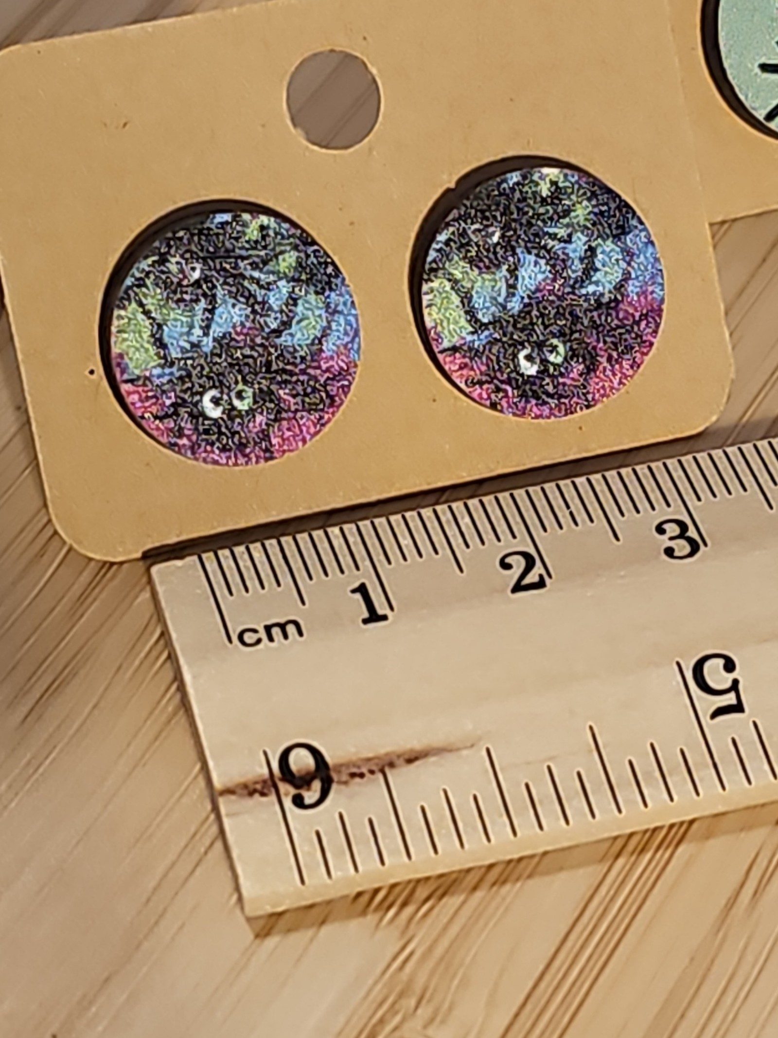 Halloween Multi Colour Spider Earrings Set One Size 1.5 cm Diameter image 5