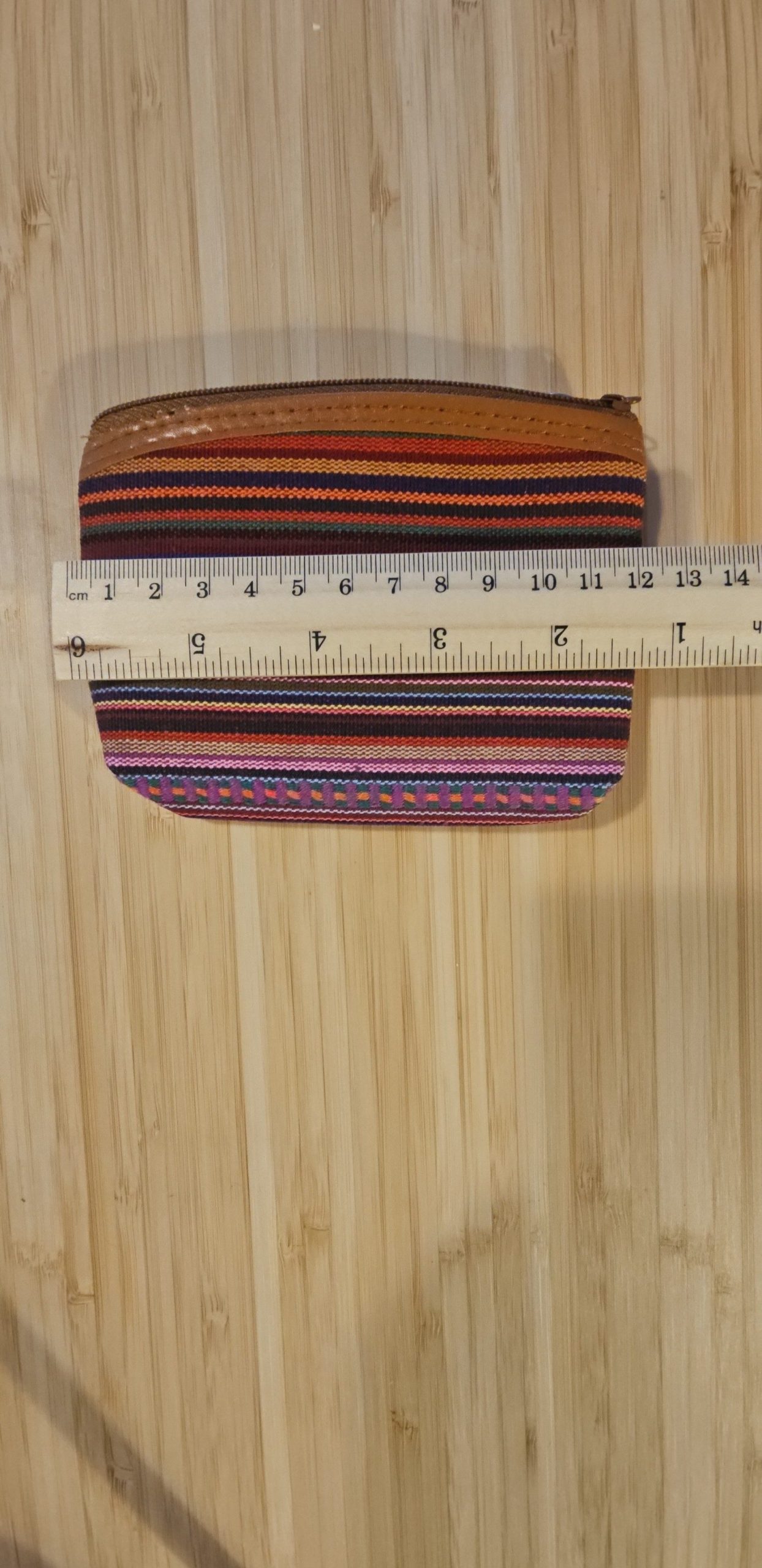 Multi Colour Striped Fabric Coin Purse Small image 5