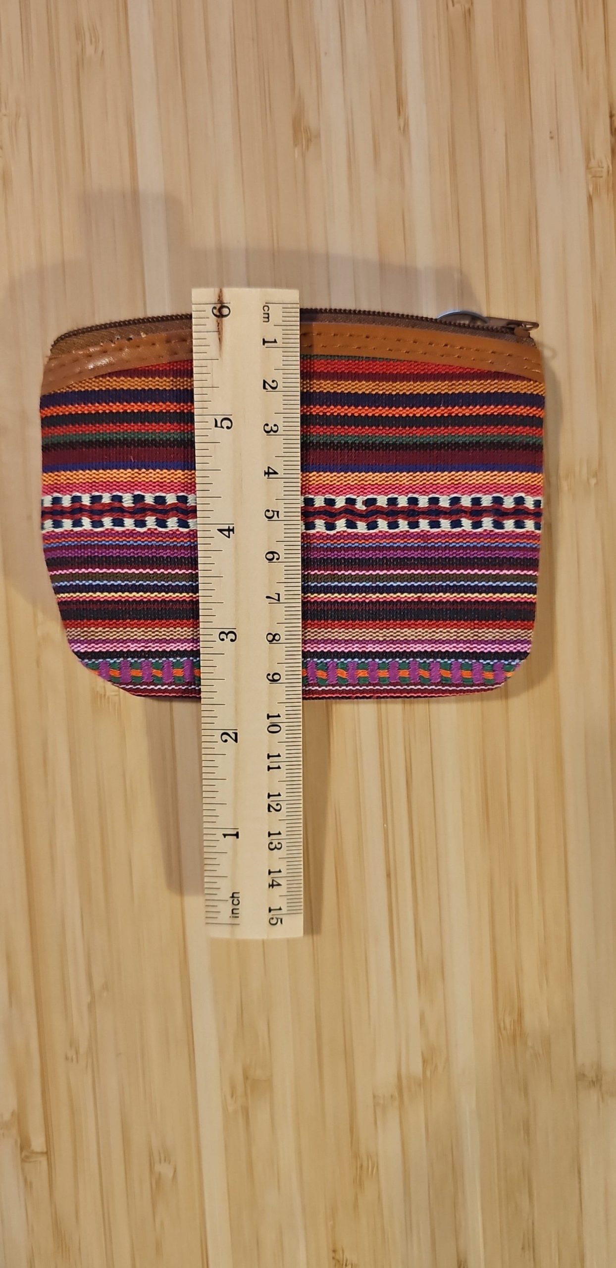 Multi Colour Striped Fabric Coin Purse Small image 6