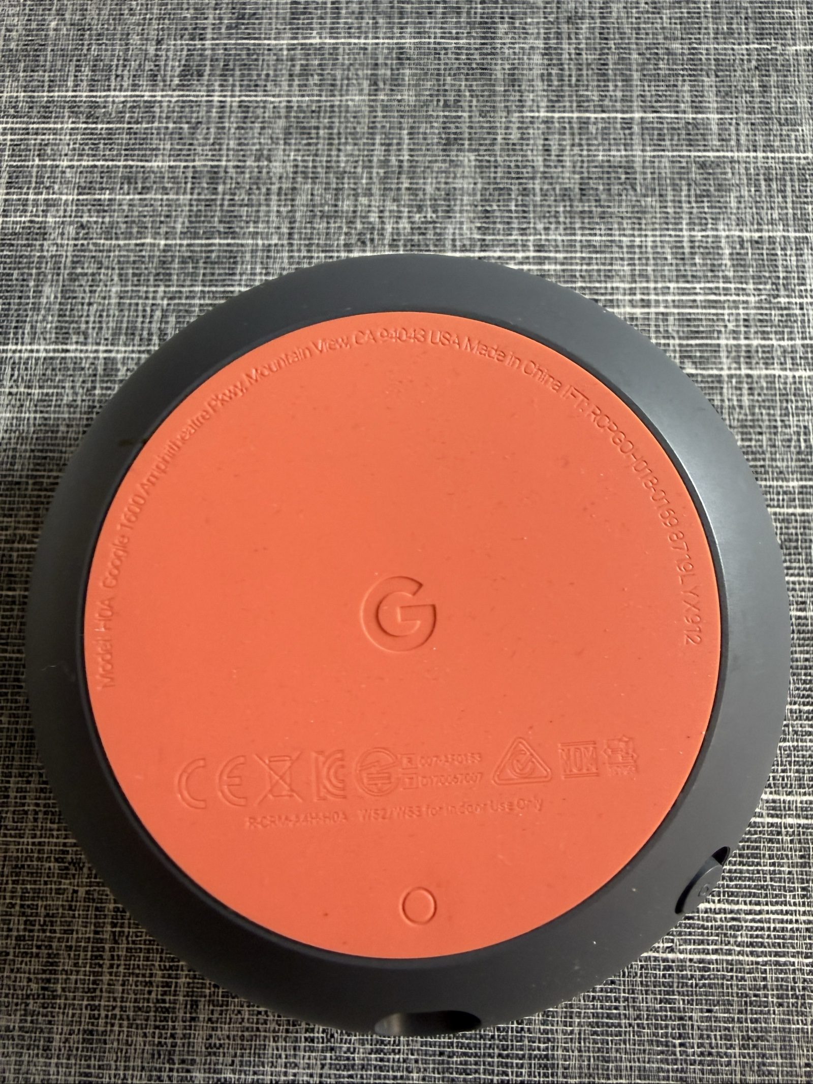 Google Nest Mini Smart Speaker Chalk with Power Adapter Charcoal image 2