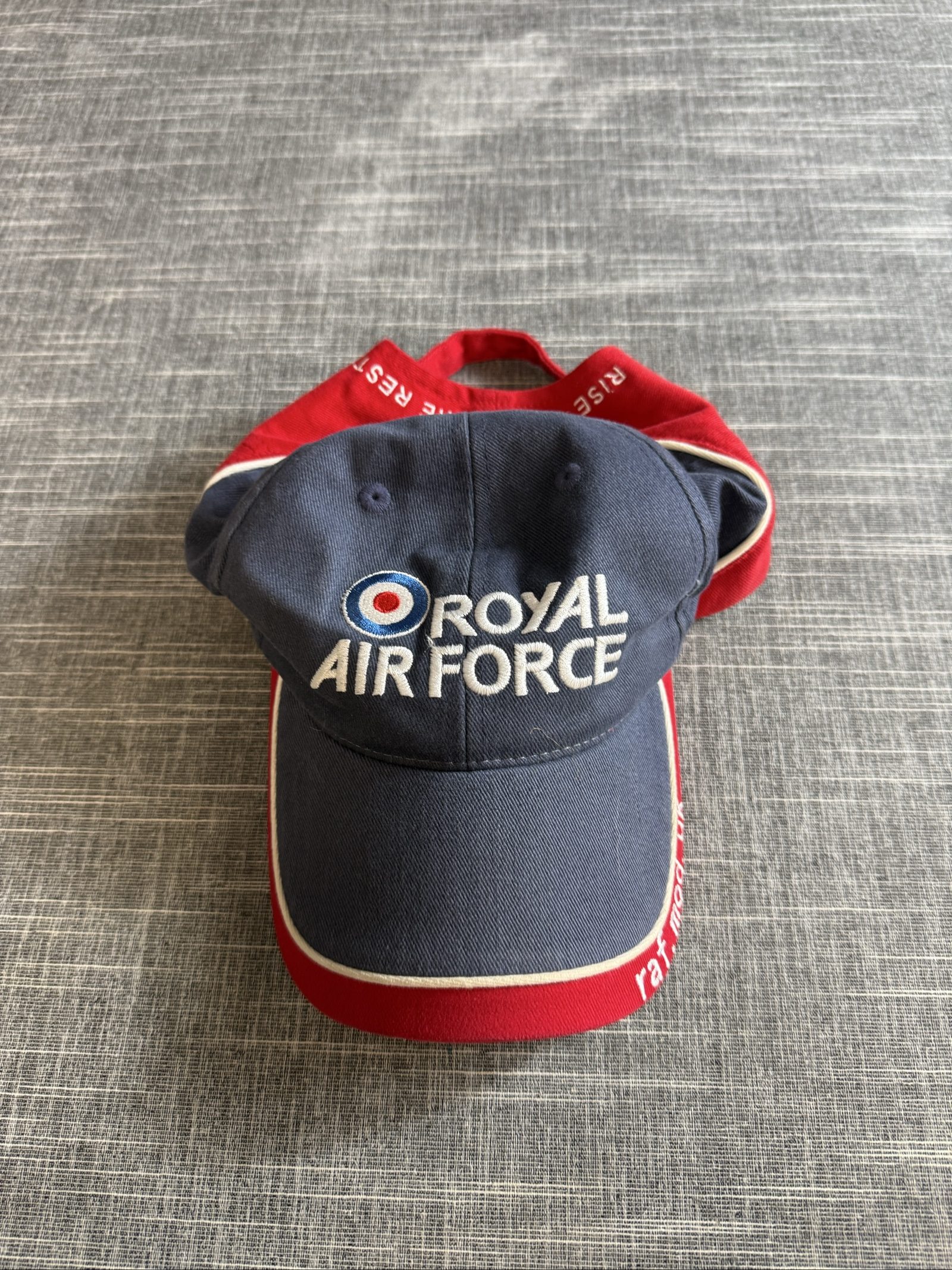 Royal Air Force Unisex Baseball Cap Navy Blue Red Embroidered RAF Logo