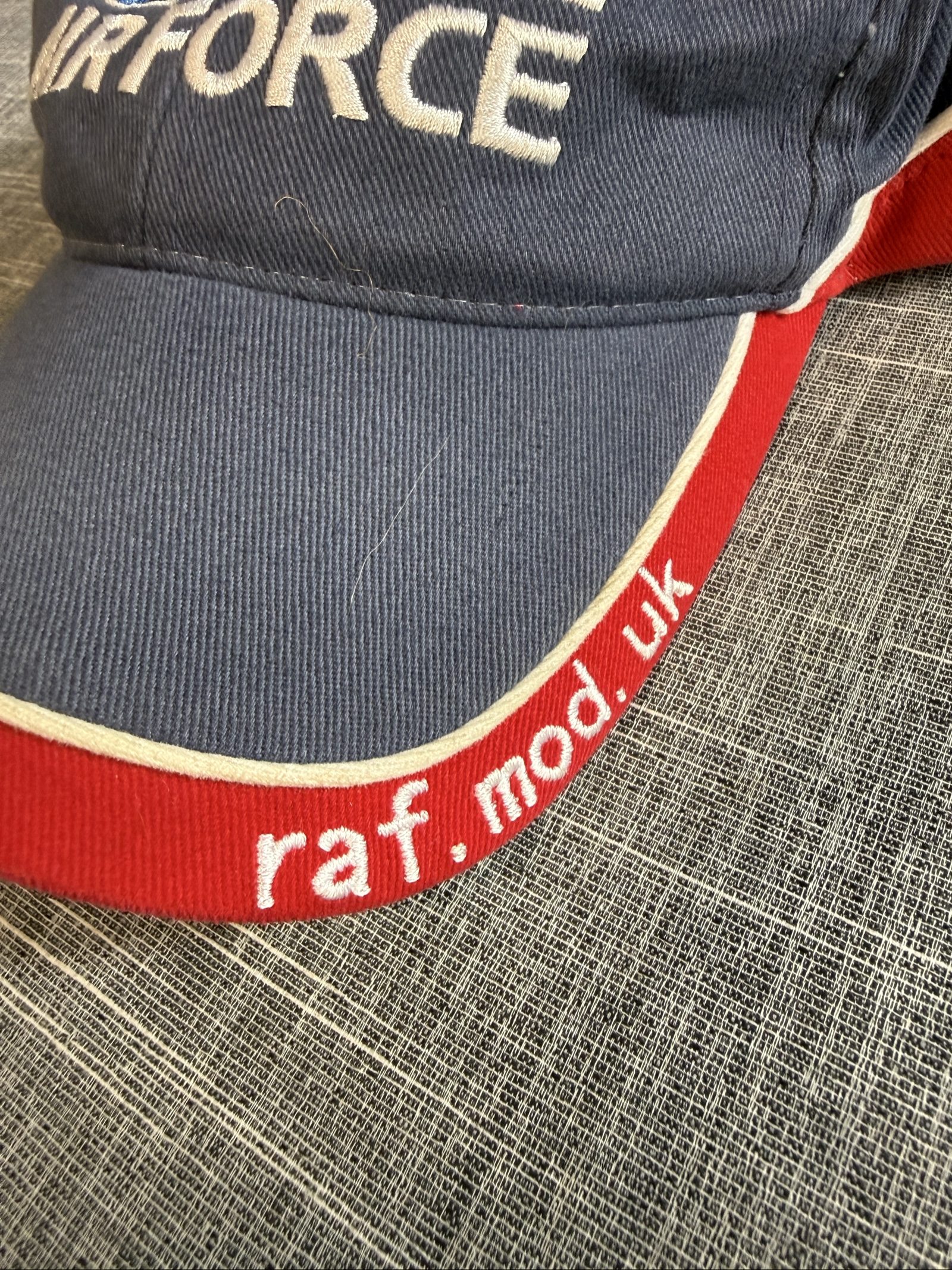 Royal Air Force Unisex Baseball Cap Navy Blue Red Embroidered RAF Logo image 3