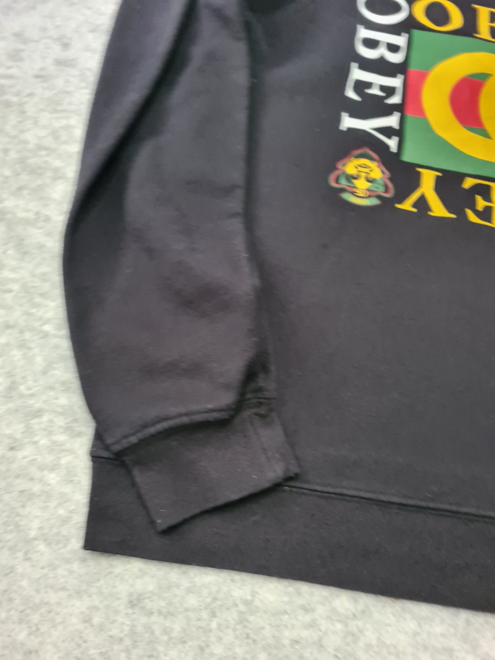Vintage Obey Black Crewneck Sweatshirt Jumper Large 1160 image 2