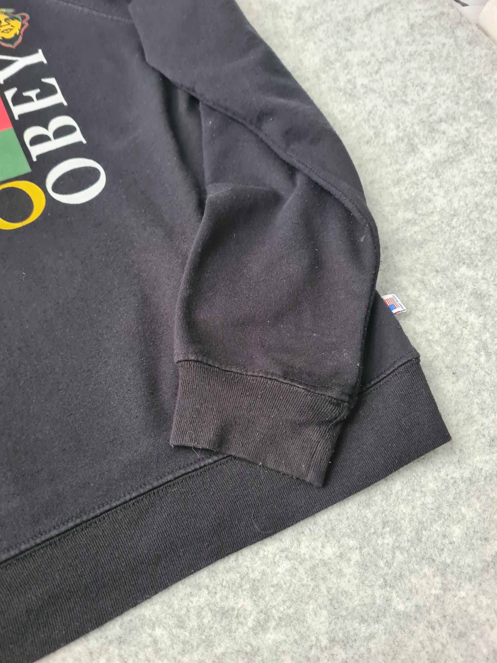 Vintage Obey Black Crewneck Sweatshirt Jumper Large 1160 image 3