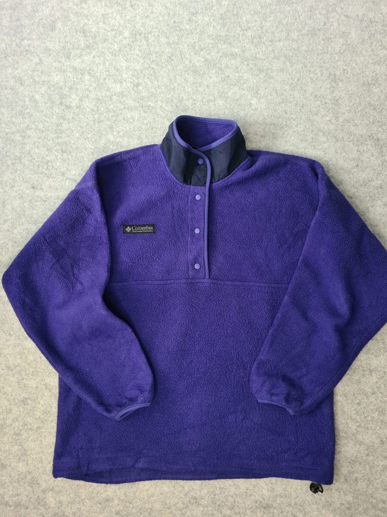 Columbia Women’s Purple Navy Fleece Pullover Medium Vintage 1161