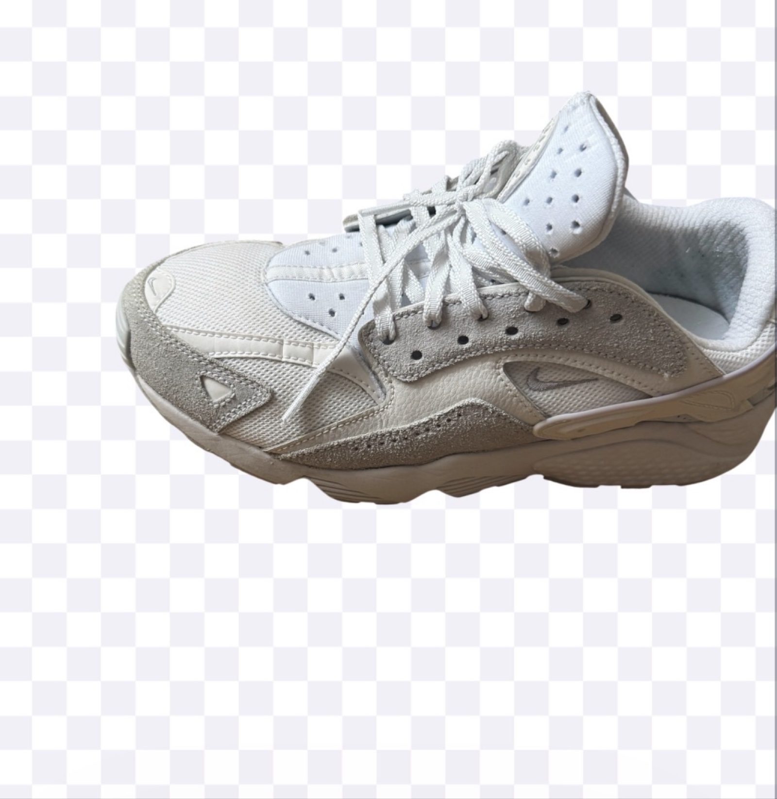 Nike Air Huarache Runner DZ3306-100 Men’s UK 7 Summit White Trainers image 3