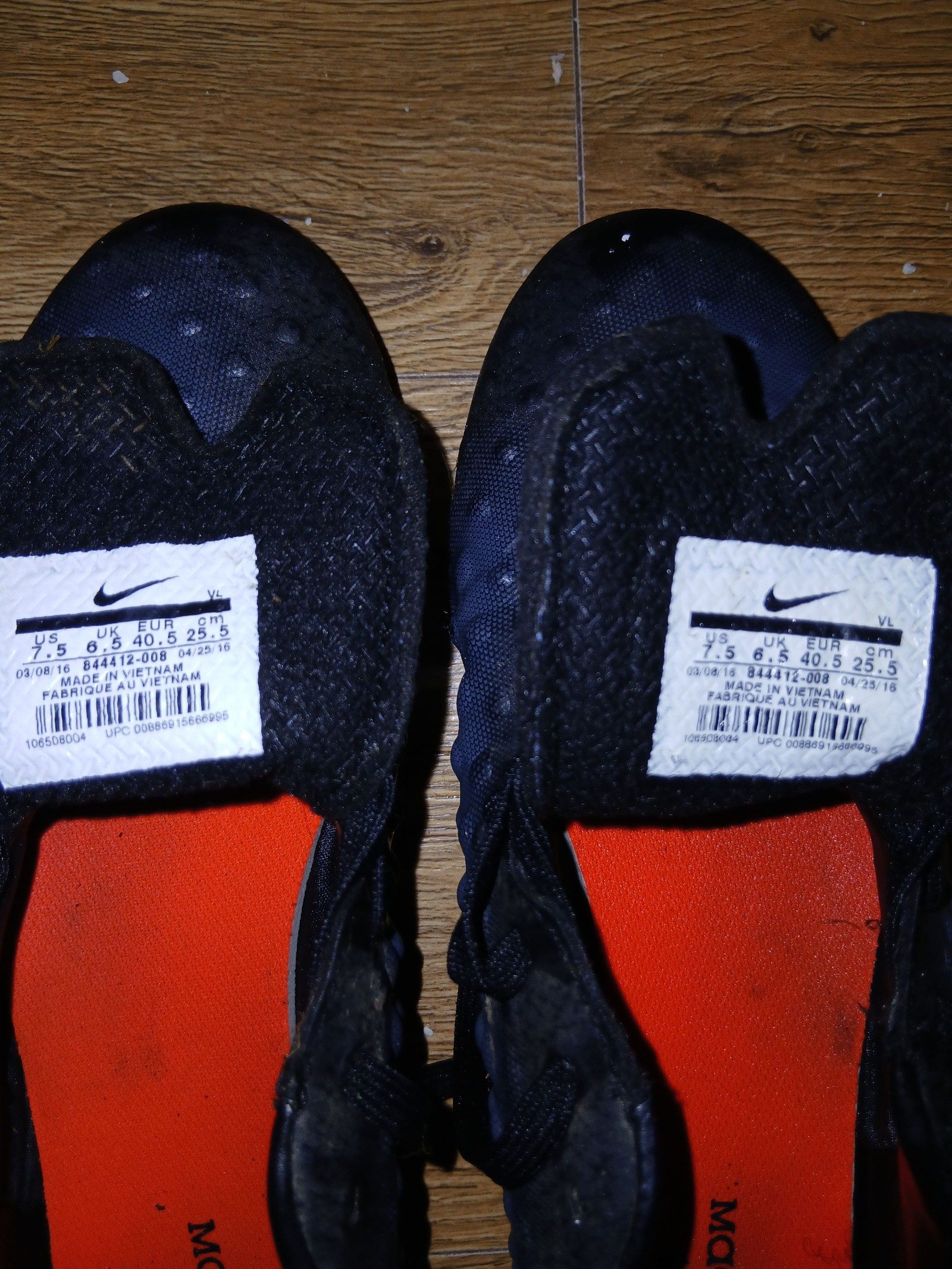 Nike Black & Orange Magista Soccer Cleats US 7.5 image 3