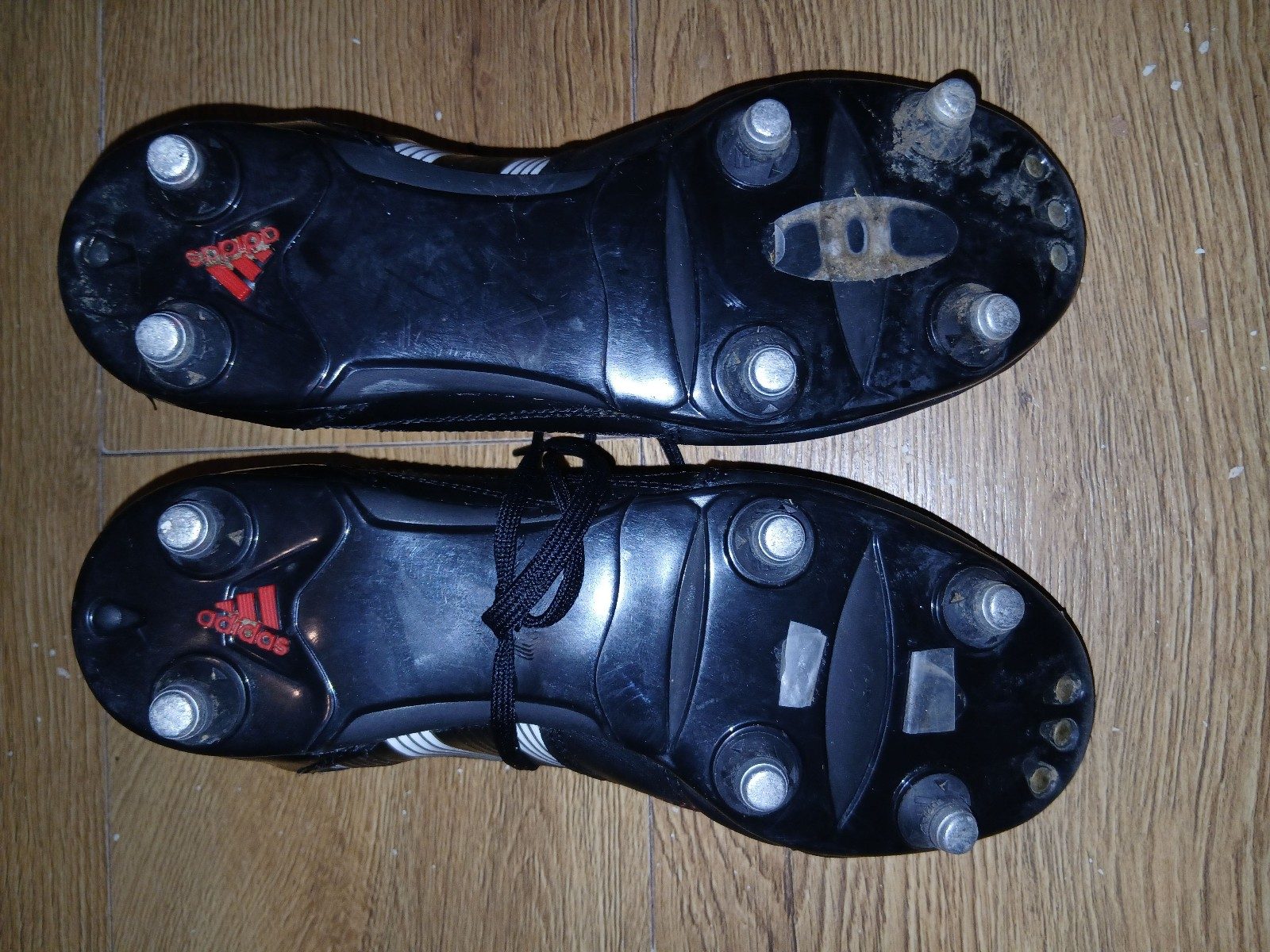 Adidas Black, Red & White Predator Soccer Cleats UK 5 image 6