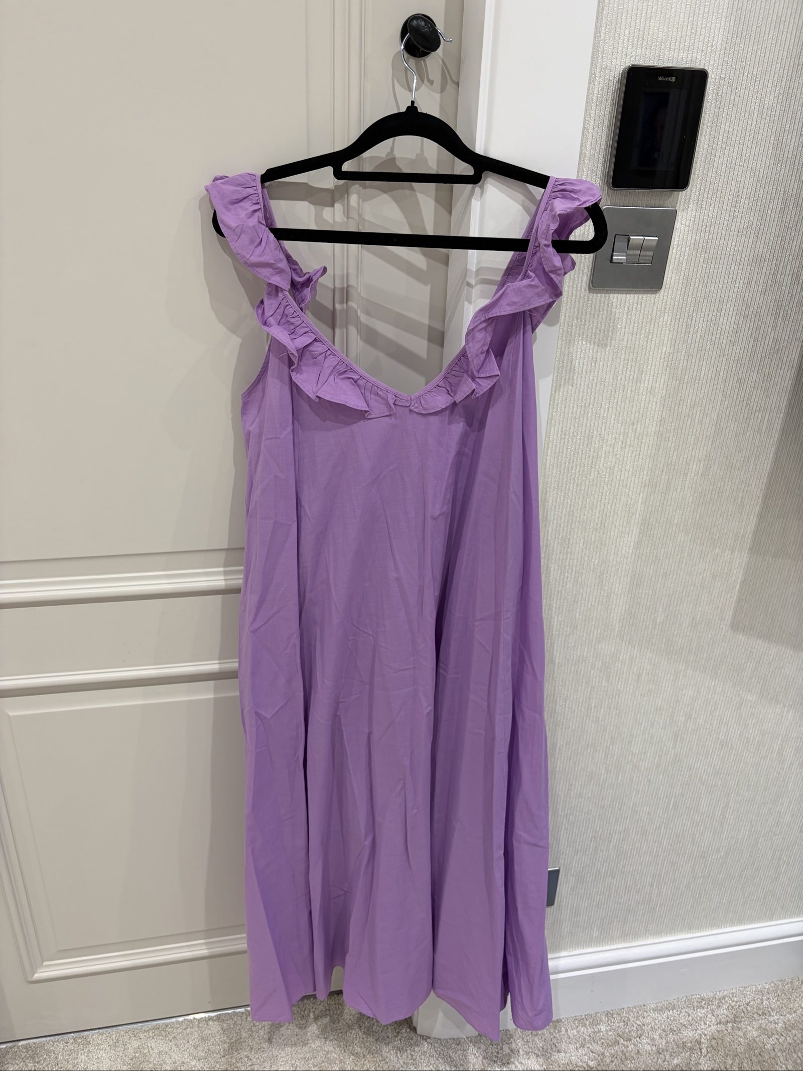 H&M Purple Ruffle Sleeve Dress Small image 2