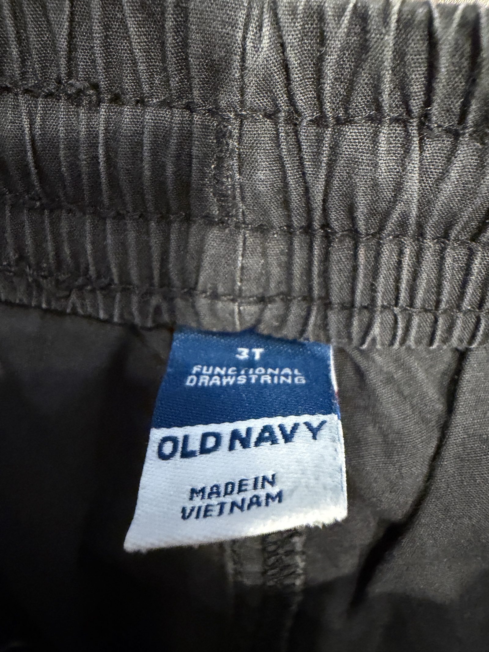 Old Navy Kids Black Shorts 3T Functional Drawstring image 2