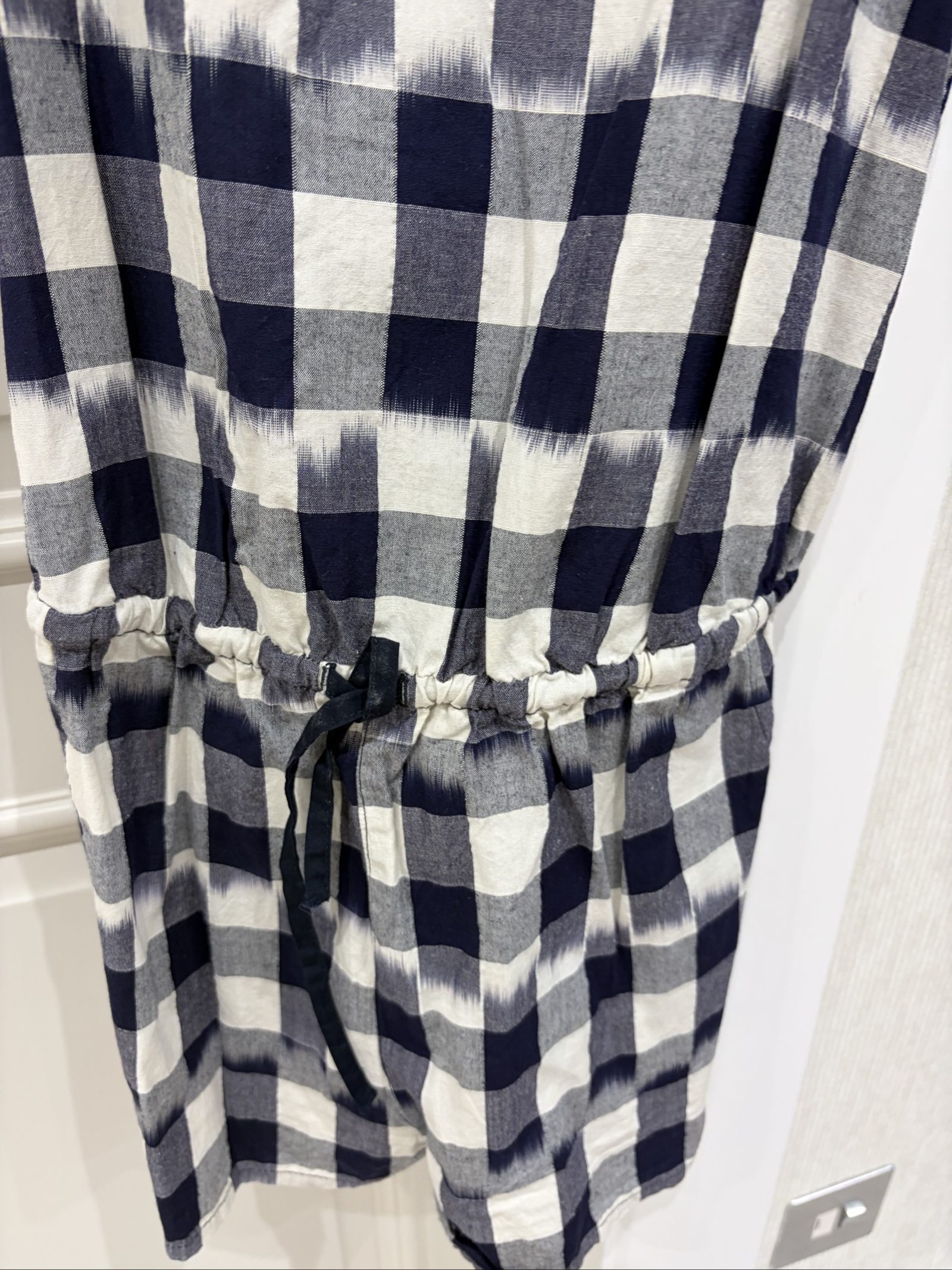Obey Women's Navy & White Gingham Playsuit Medium image 2