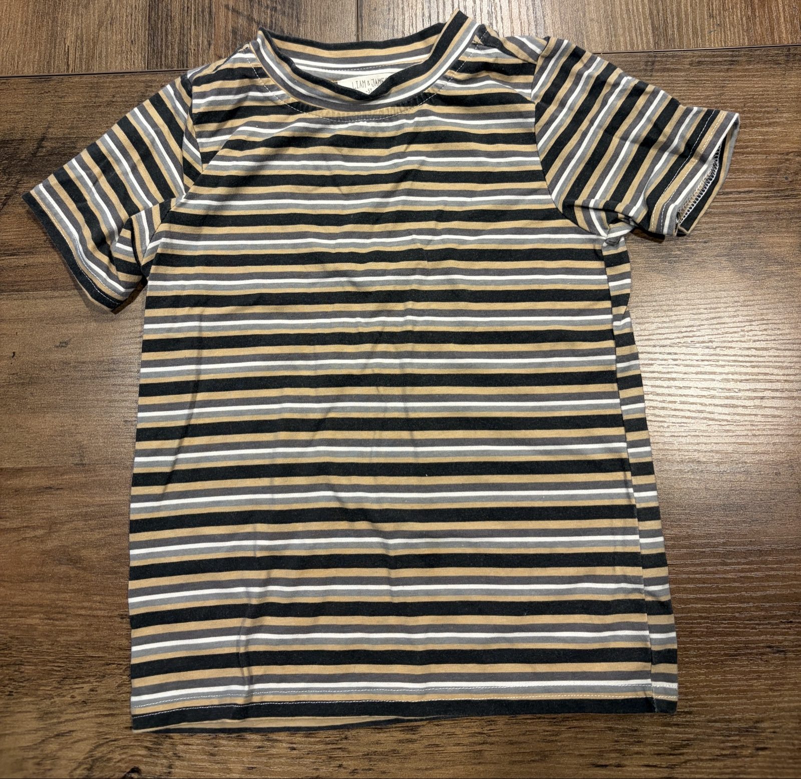 Liam & James Kids' Multicolour Striped T-Shirt 5T