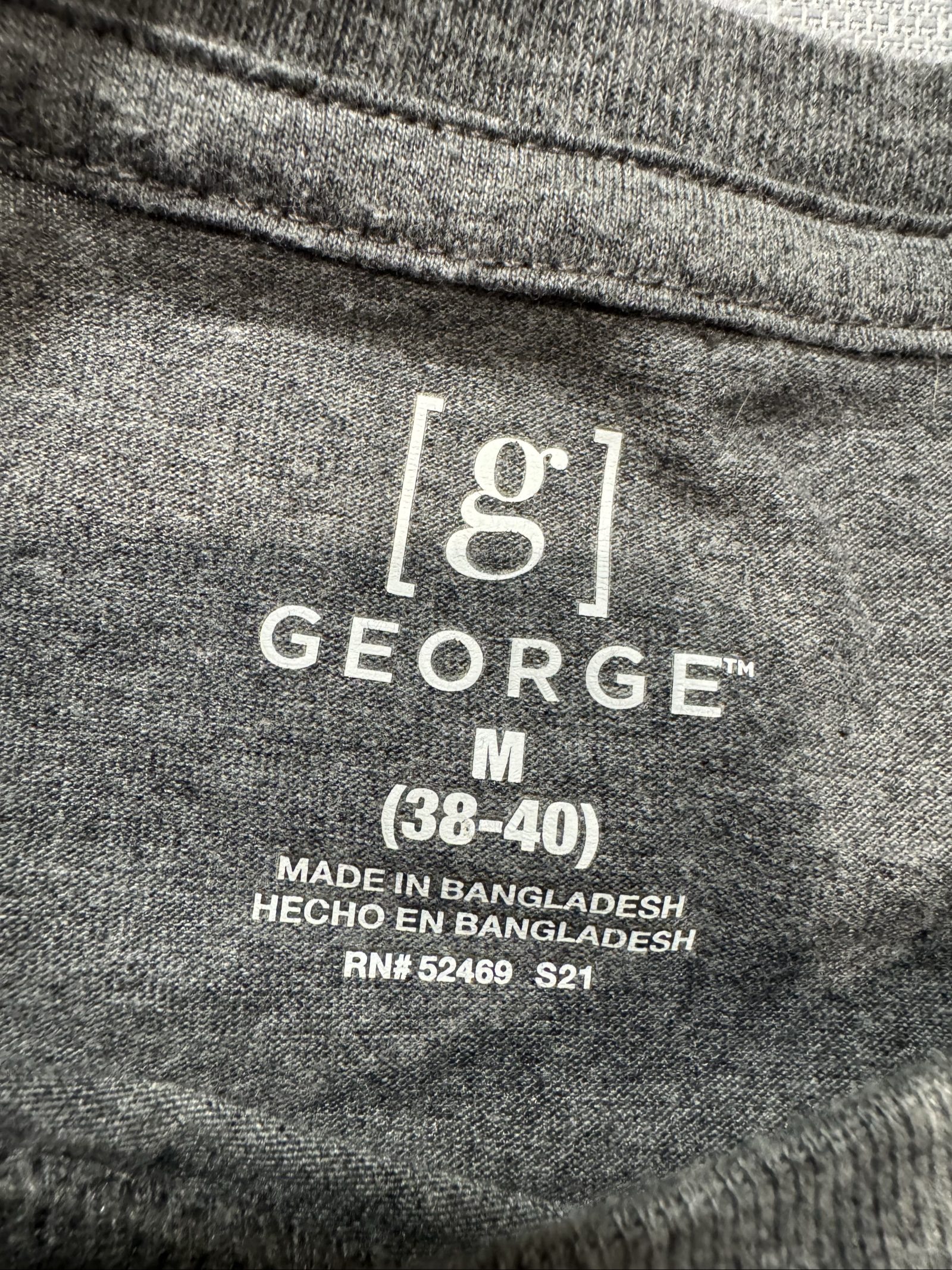 Men’s George Basic Crew Neck T-Shirt – Charcoal Gray – Medium image 2