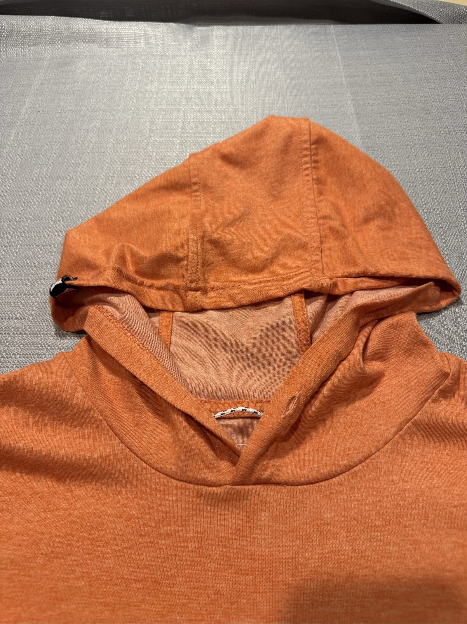 Men’s Salty Crew Premium Technical Hooded Long Sleeve Shirt – Burnt Orange – Large image 3