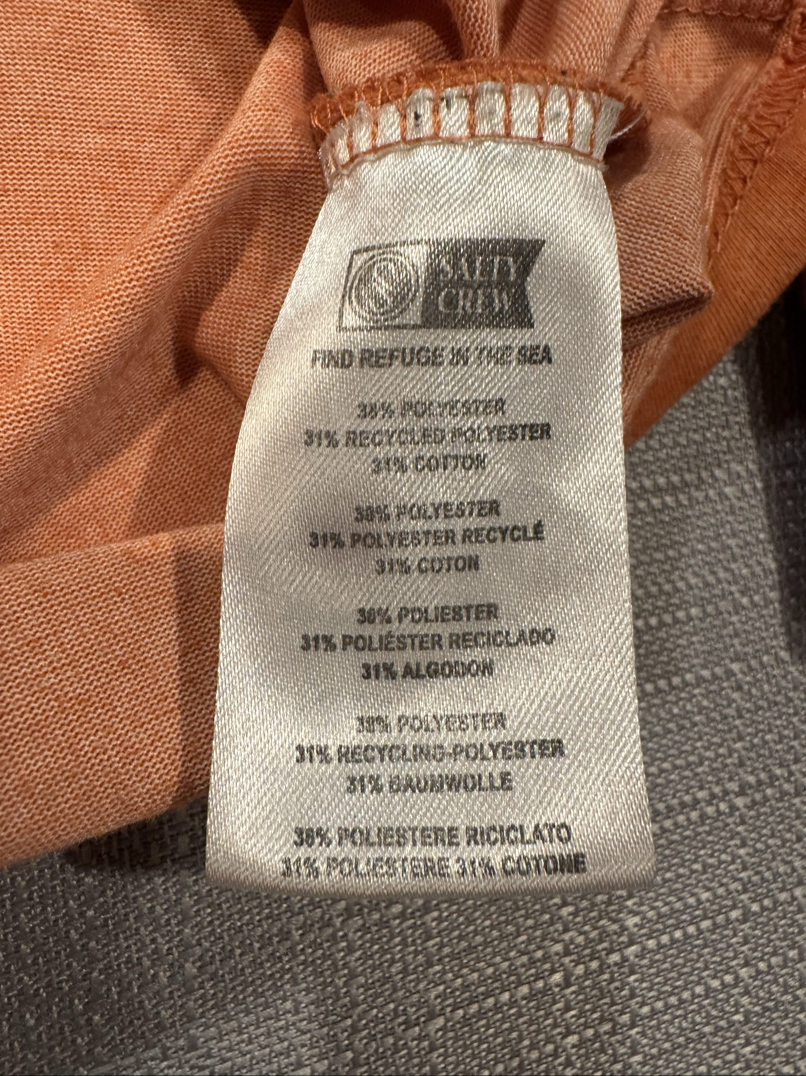 Men’s Salty Crew Premium Technical Hooded Long Sleeve Shirt – Burnt Orange – Large image 5