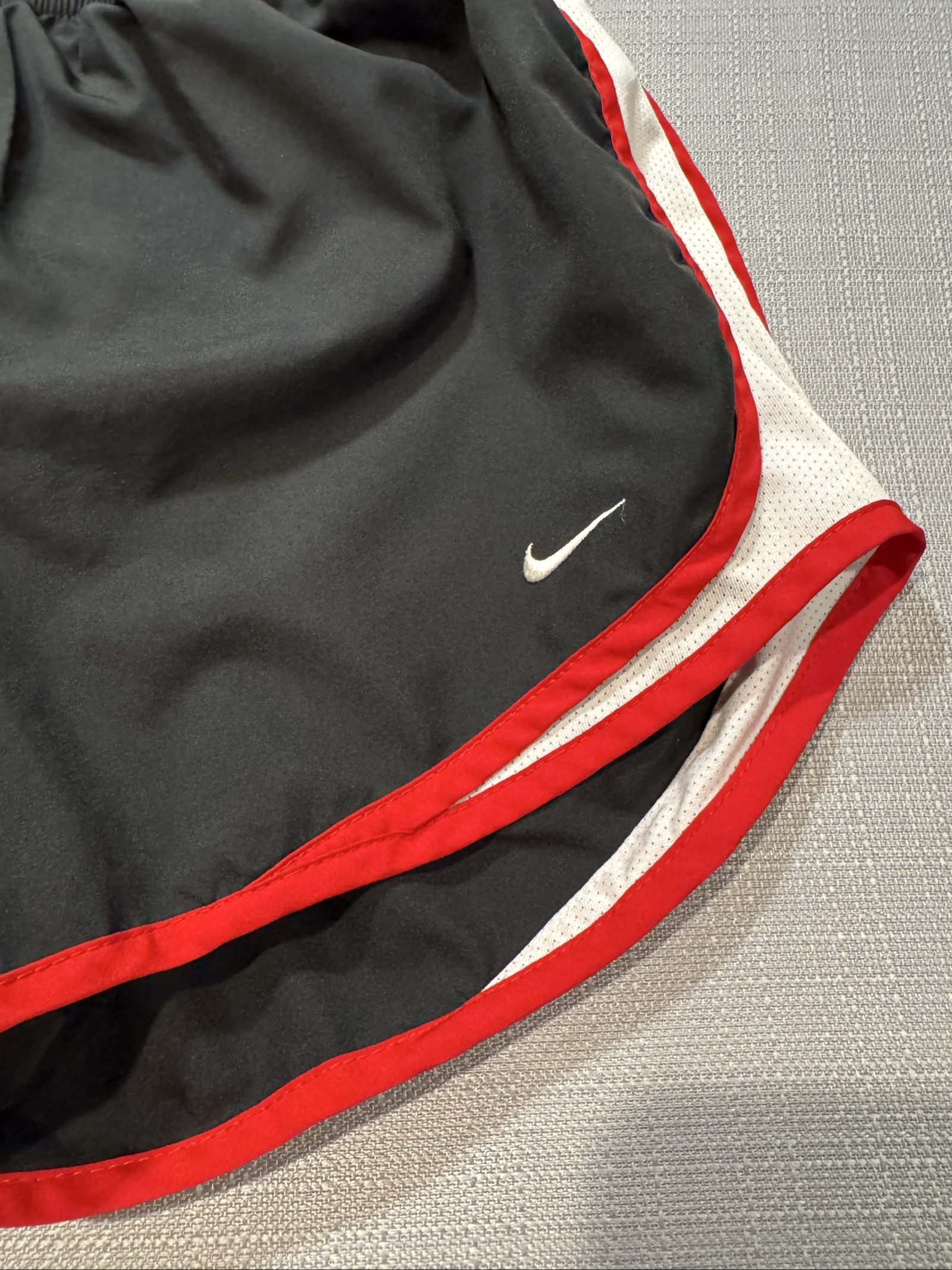 Women’s Nike Dri-FIT Running Shorts – Black Red White – Small image 10