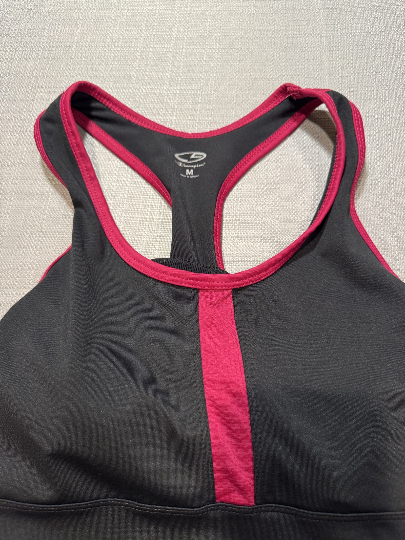 Champion Women's Black & Pink Racerback Athletic Tank Medium image 2