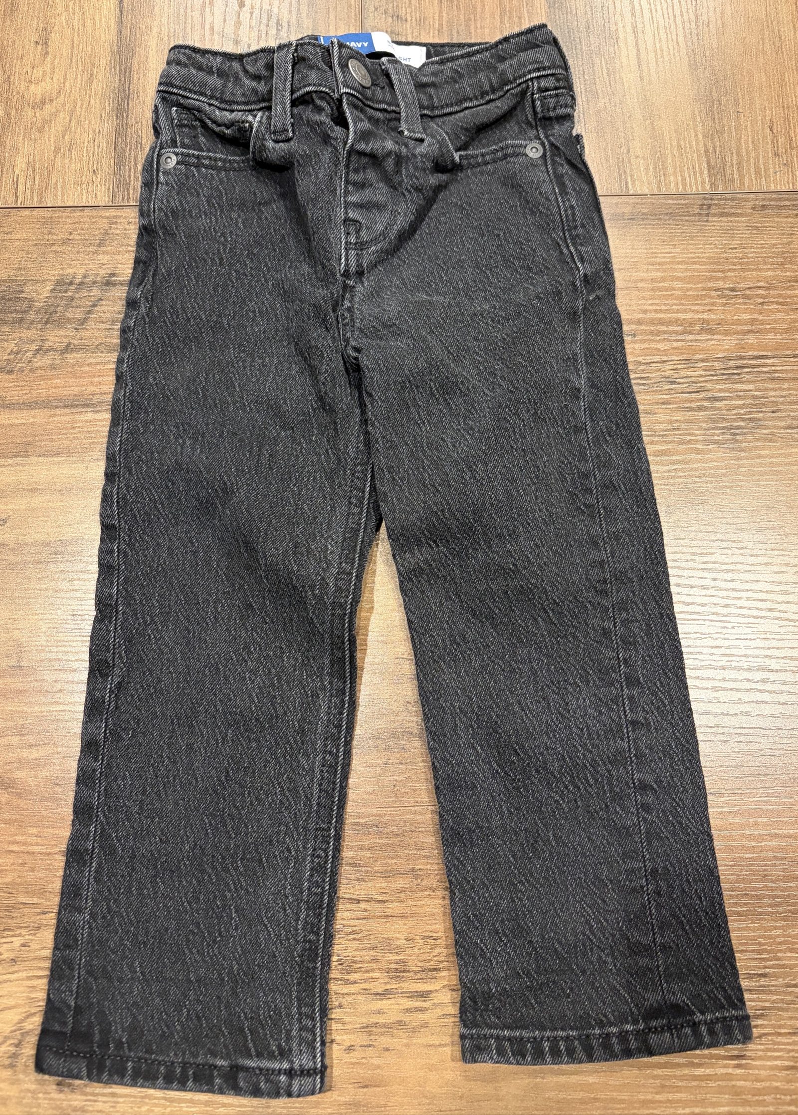 Old Navy Kids Black Straight Jeans 3T Cotton Blend