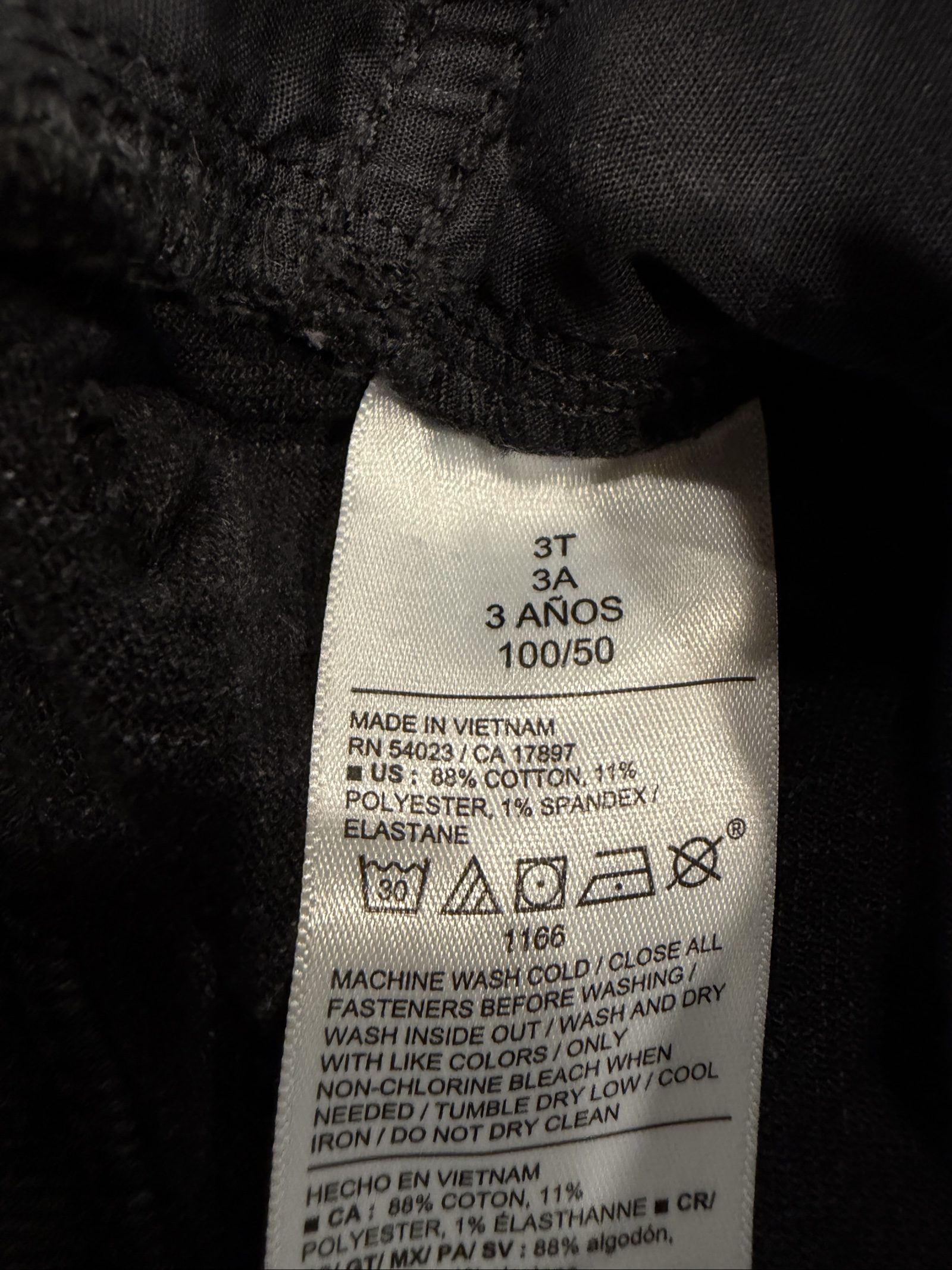 Old Navy Kids Black Straight Jeans 3T Cotton Blend image 3