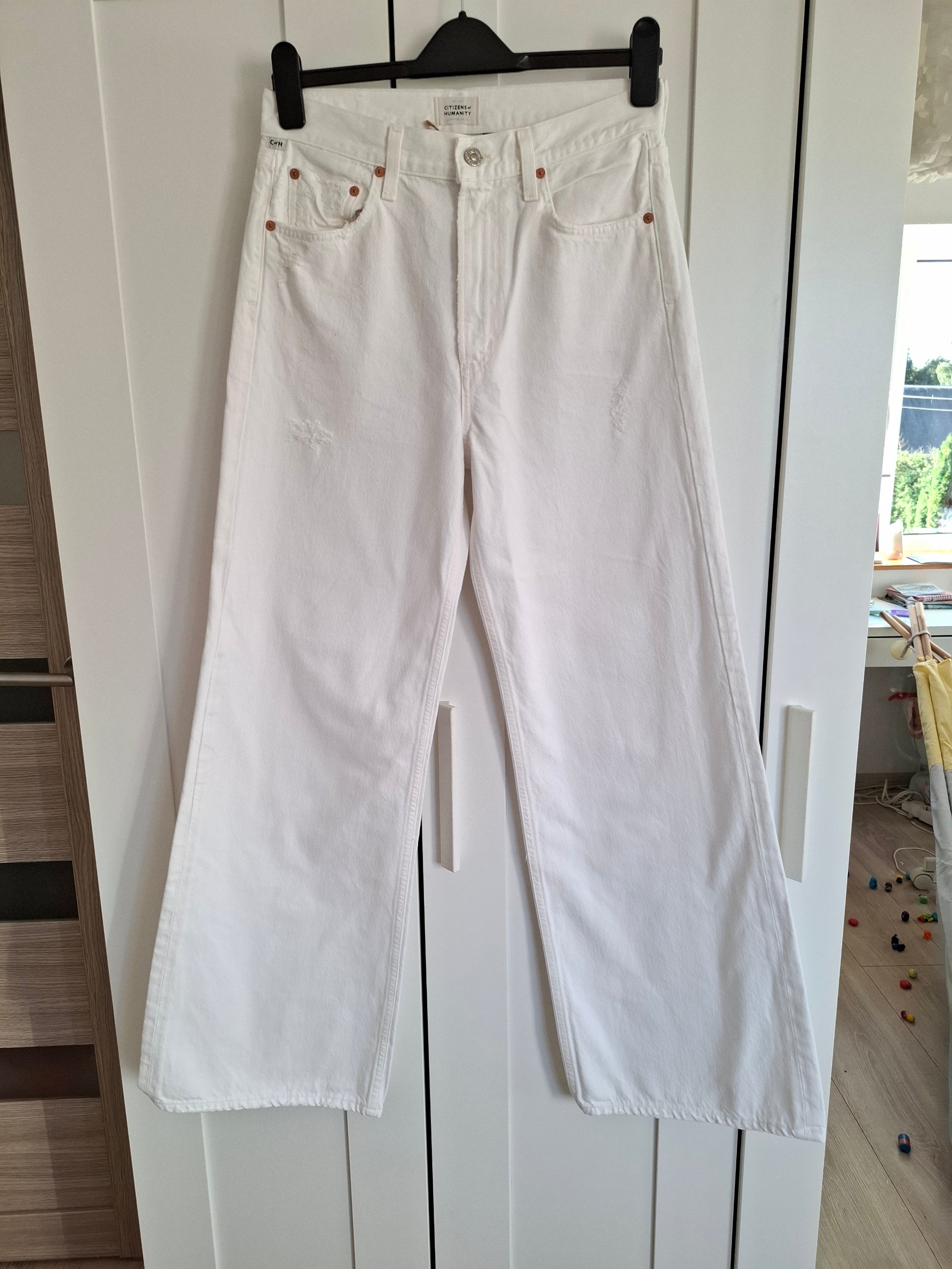 CITIZENS OF HUMANITY White Wide-Leg Jeans W27 image 7