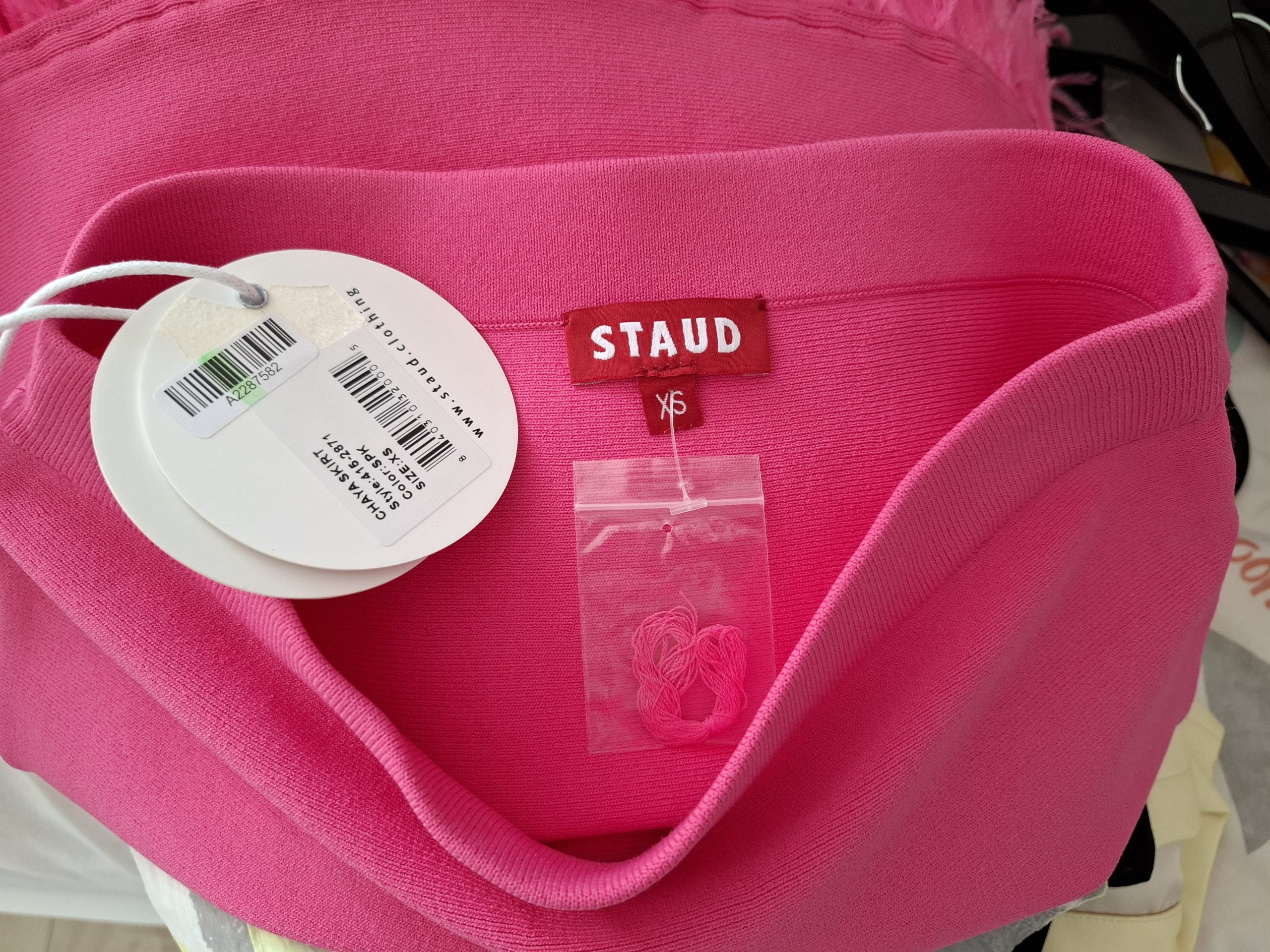STAUD Pink Feather Trim Minirock Size XS image 10