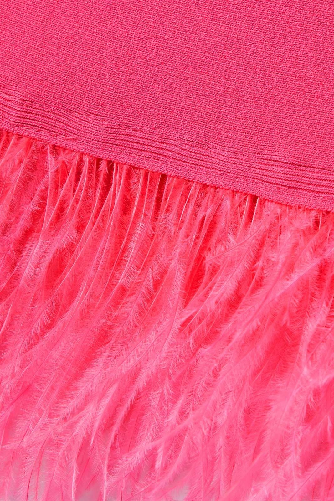 Pink Women's Mini Skirt with Feather Hem size XS image 10