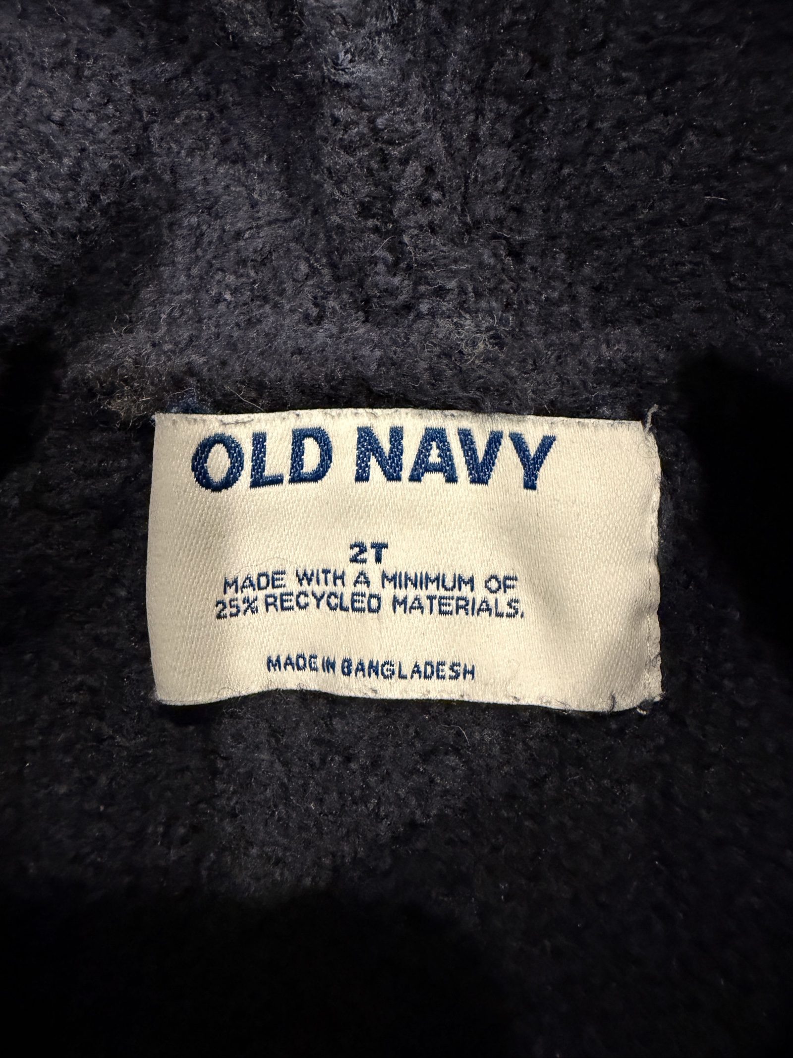 Old Navy Navy Kids' Hooded Cable Knit Sweater 2T image 2