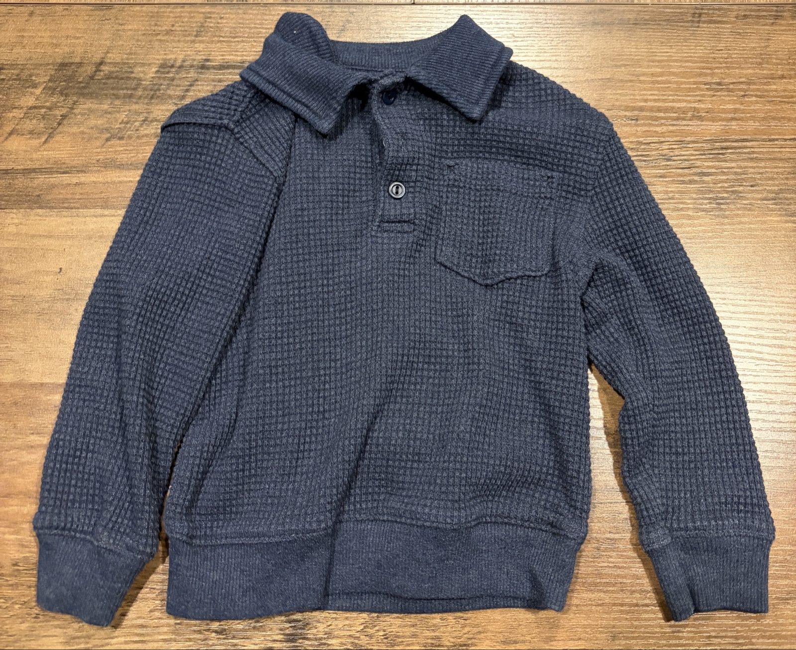 Old Navy Navy Kids' 2T Waffle Knit Pullover Sweater