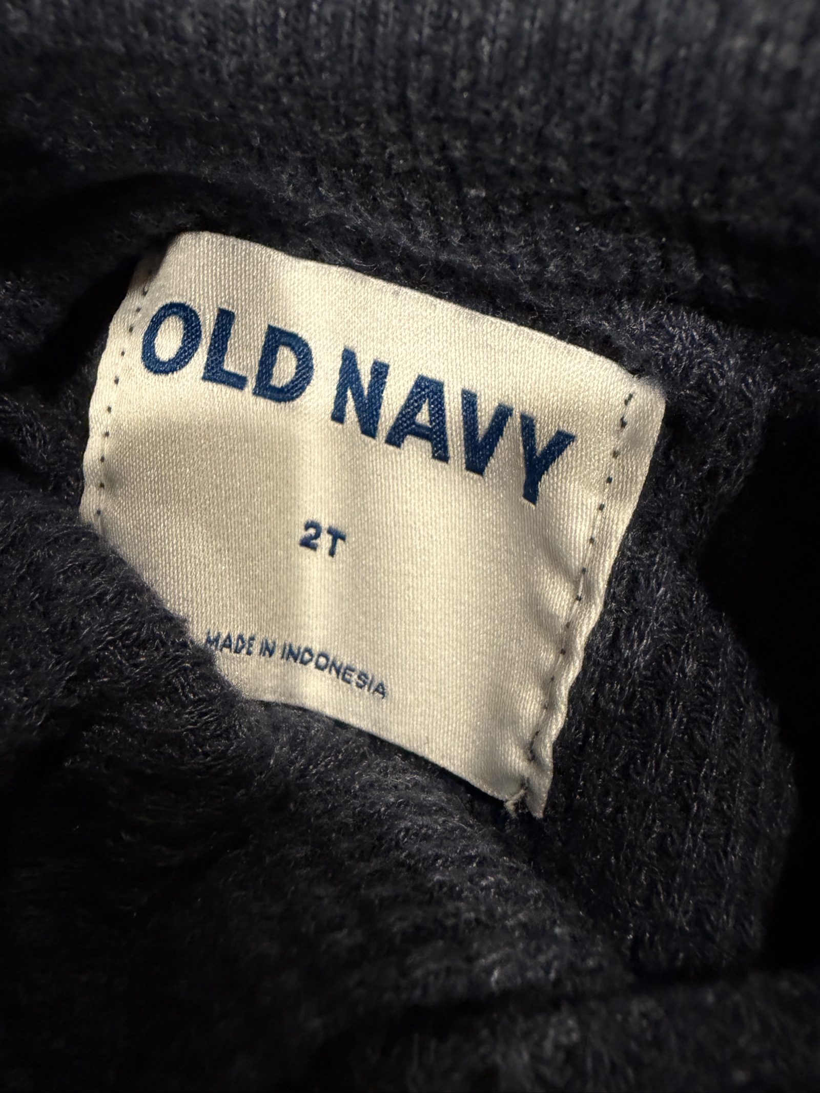 Old Navy Navy Kids' 2T Waffle Knit Pullover Sweater image 2