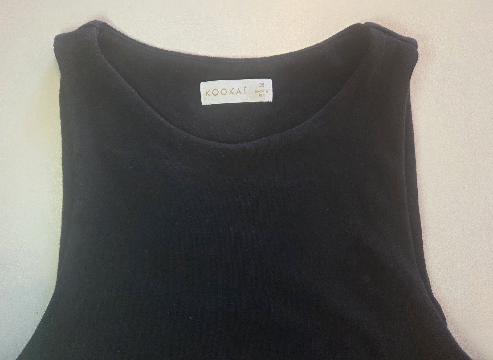 Kookai Black Crop Tank Top Size 38 image 2