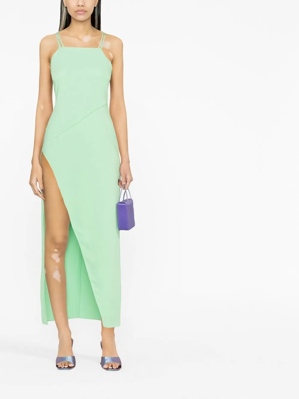 New The Attico 'Fujiko' Mint Green Midi Dress Size XS image 4