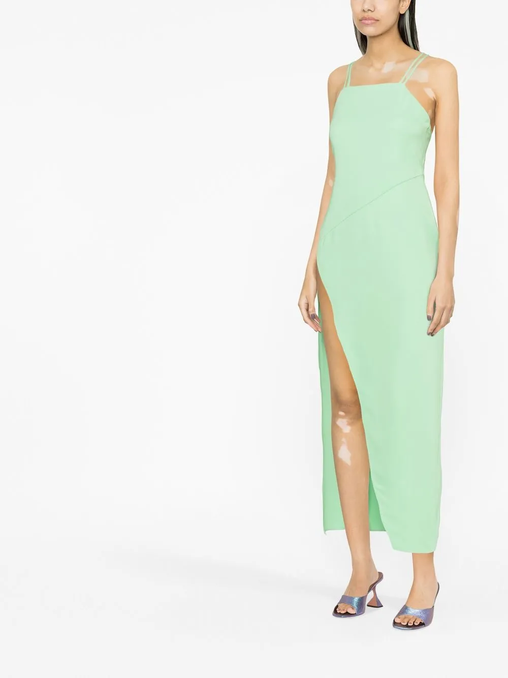 New The Attico 'Fujiko' Mint Green Midi Dress Size XS image 6