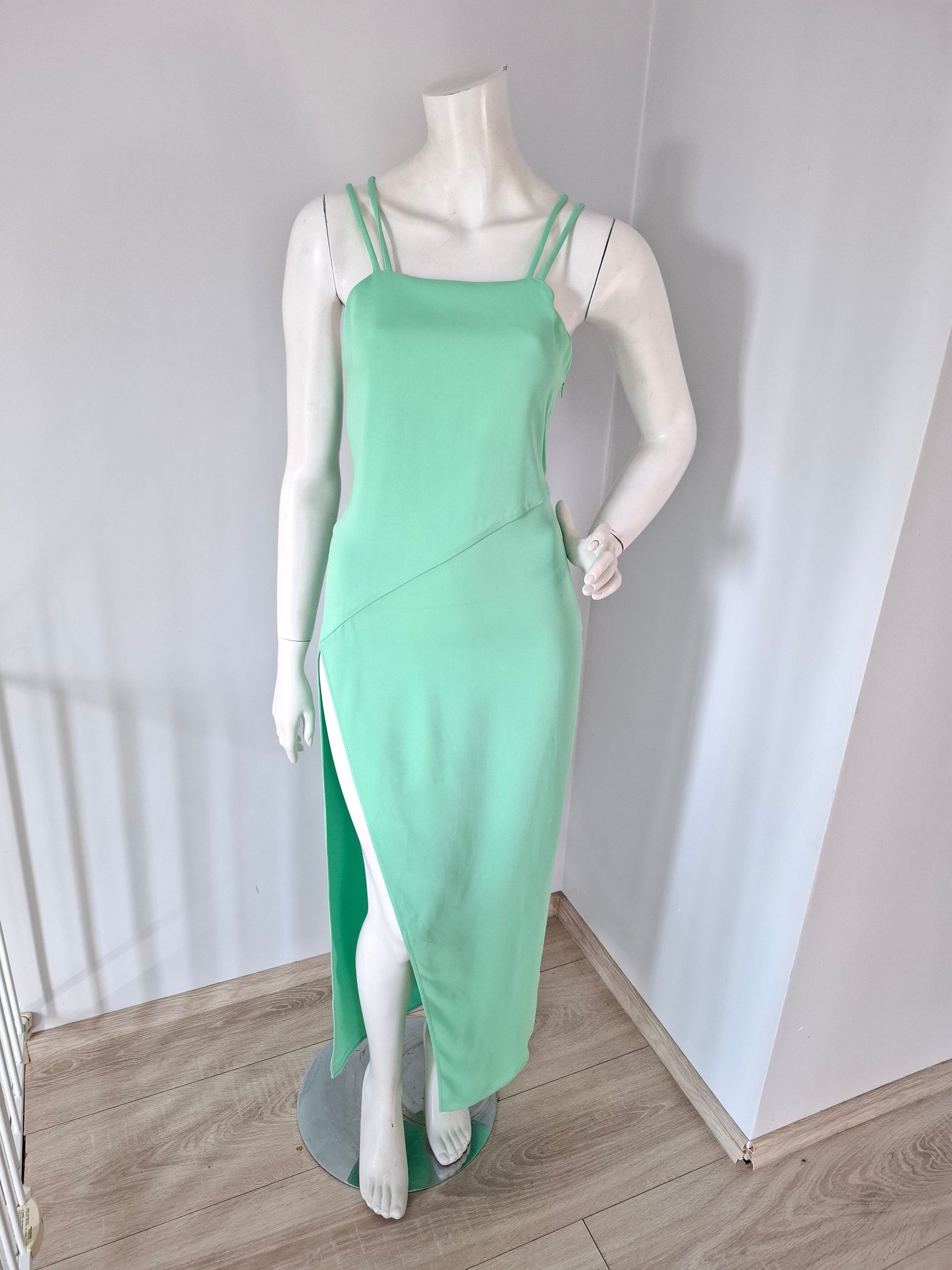 New The Attico 'Fujiko' Mint Green Midi Dress Size XS image 10
