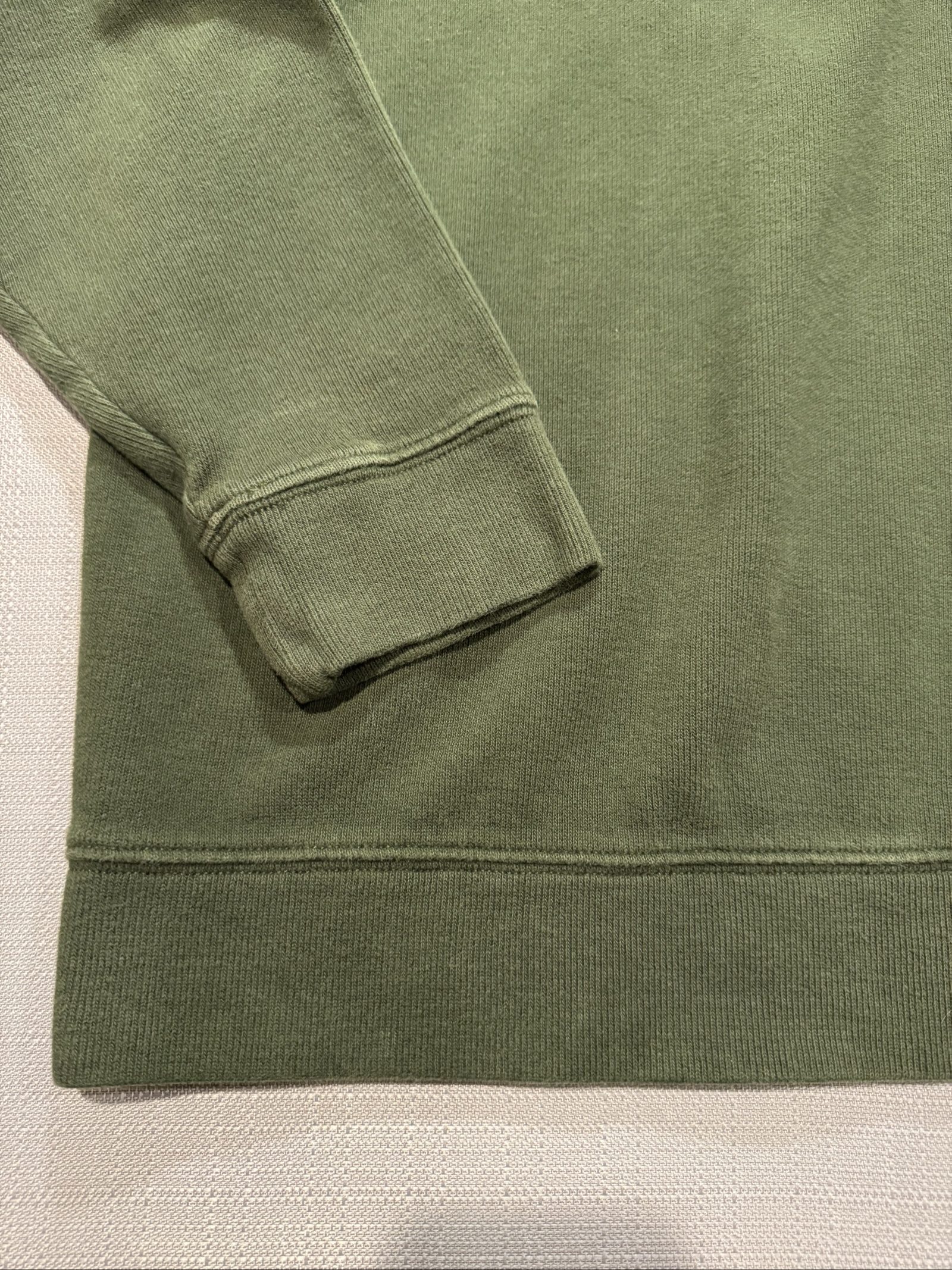 Men’s Lands End Quarter Zip Pullover Sweatshirt – Dark Green – Large image 9